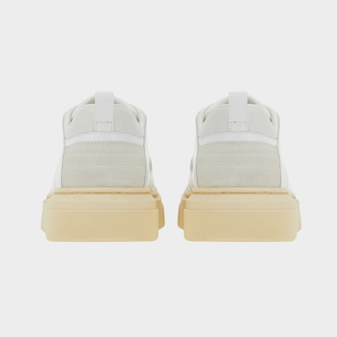 TENIS FERRAGAMO BLANCO :77% CALF+23% PIEL (760113-CASSINA MIX)