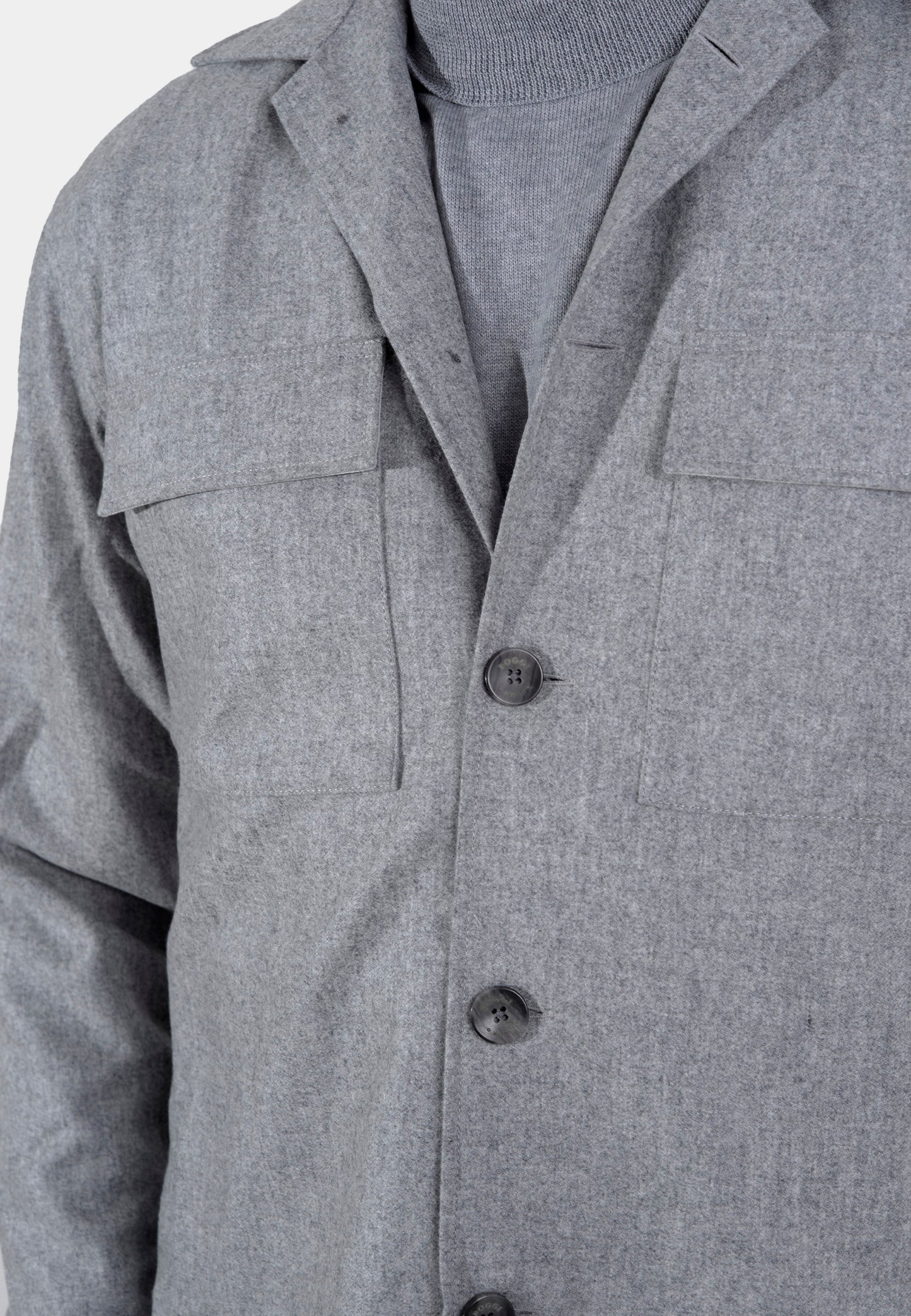 CHAQUETA BOGGI GRIS LANA T-S IM869 (23A027601)