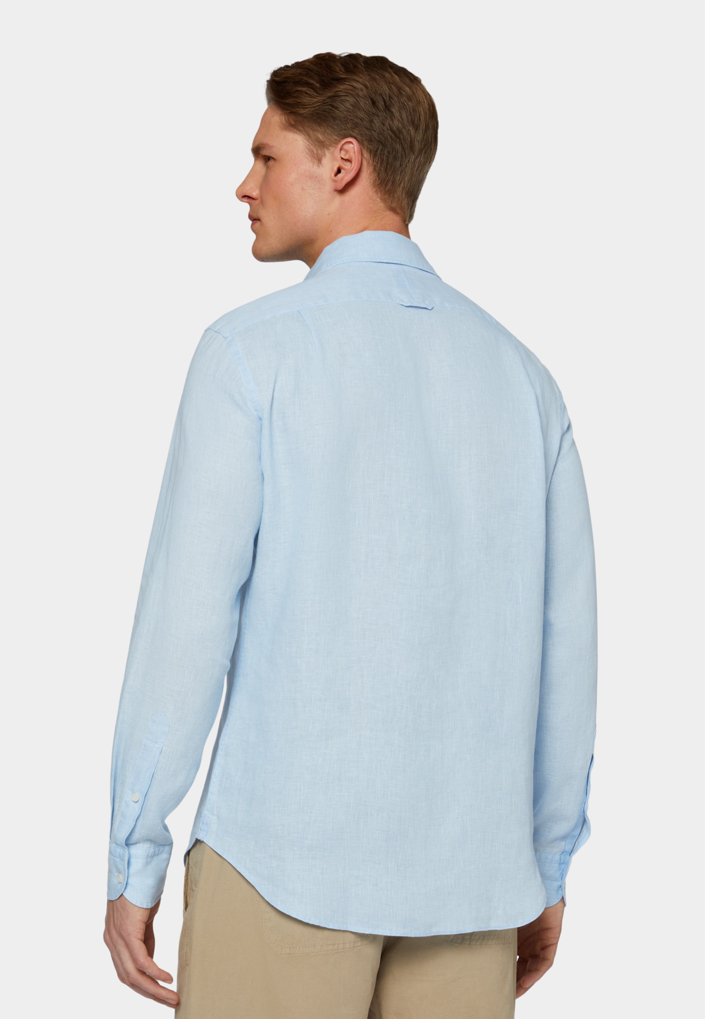 CAMISA SPORT BOGGI AZUL LINO
