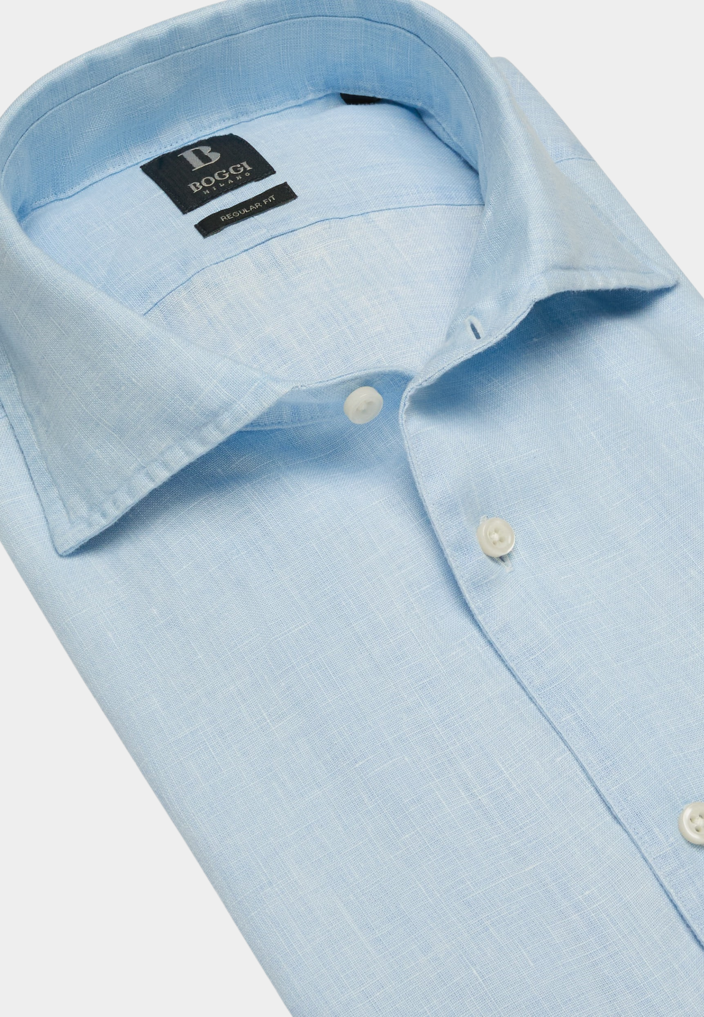 CAMISA SPORT BOGGI AZUL LINO