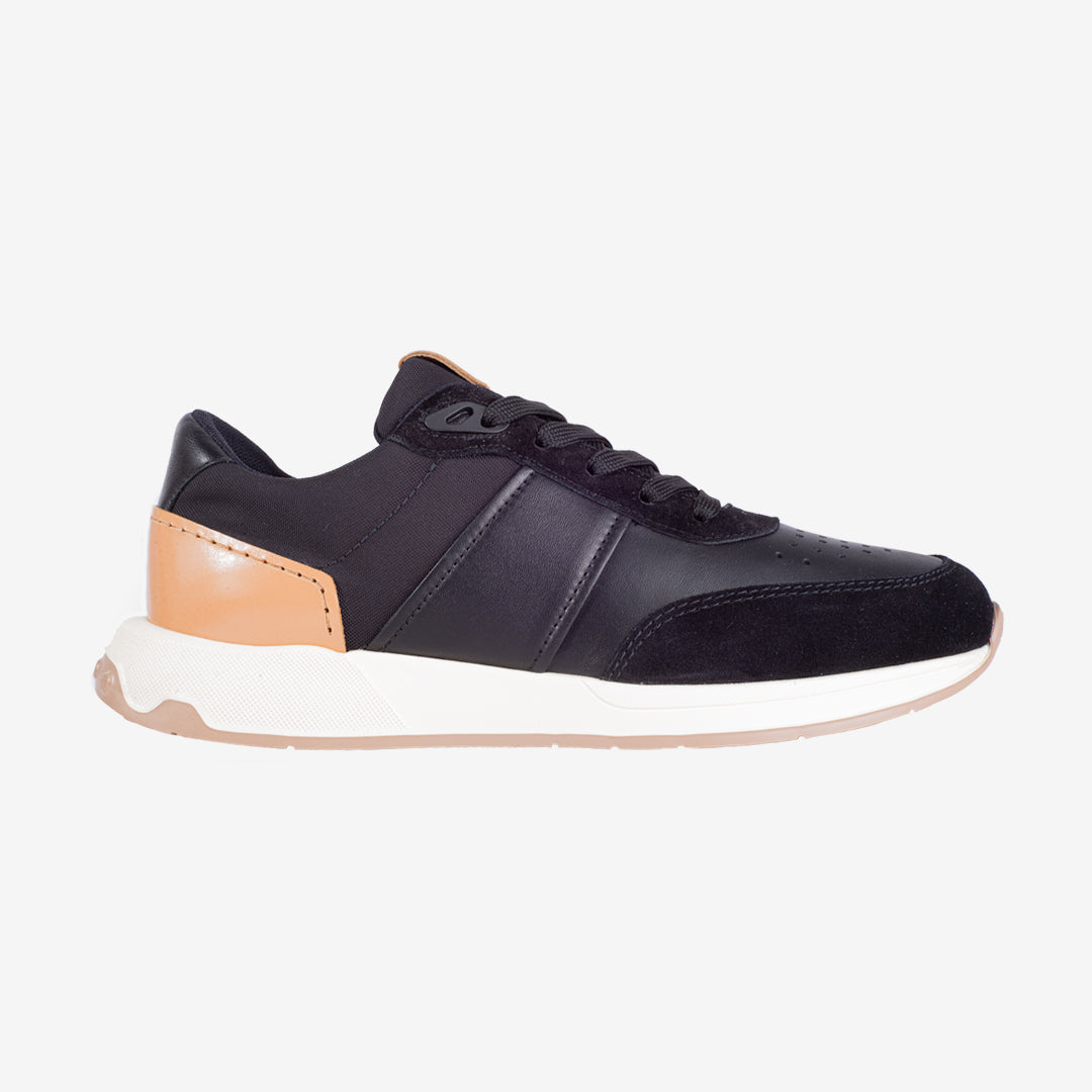 Tenis Panelled Lace-Up Negro T.