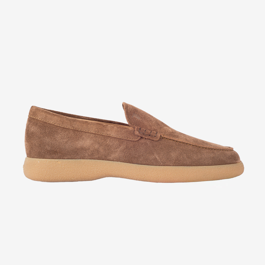 Zapato Mocasines Gamuza Café T.