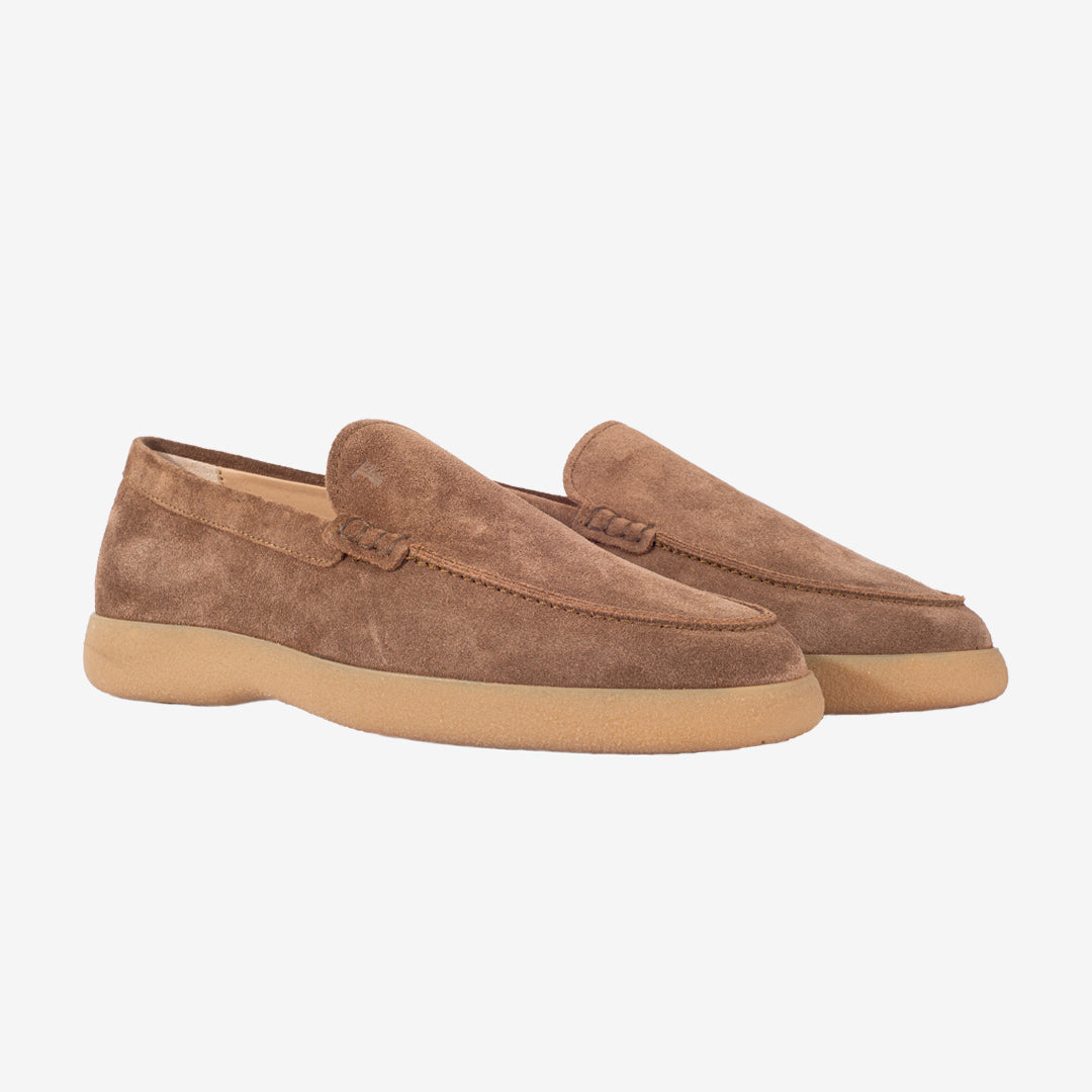 Zapato Mocasines Gamuza Café T.