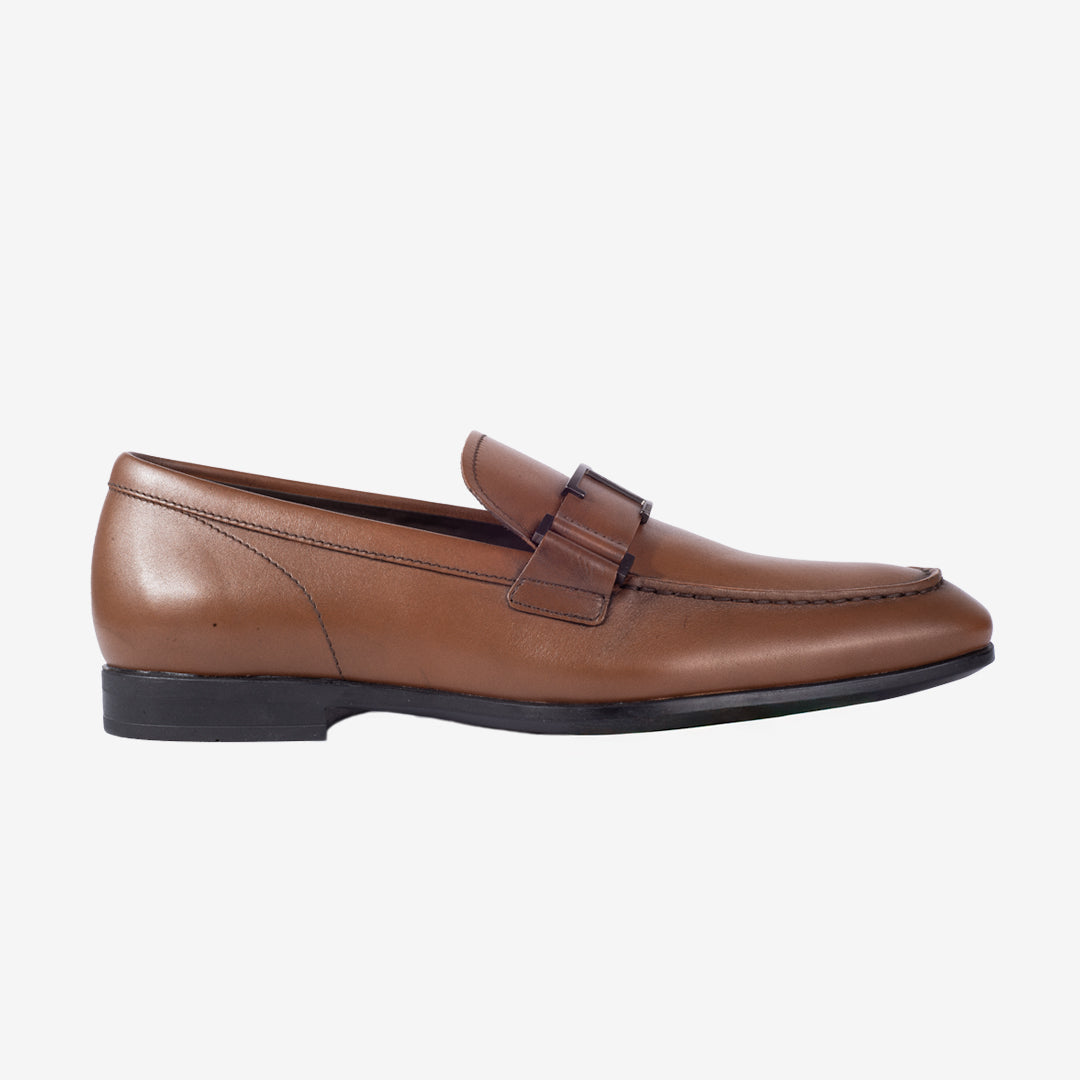 Zapato Mocasines Formales Café T.