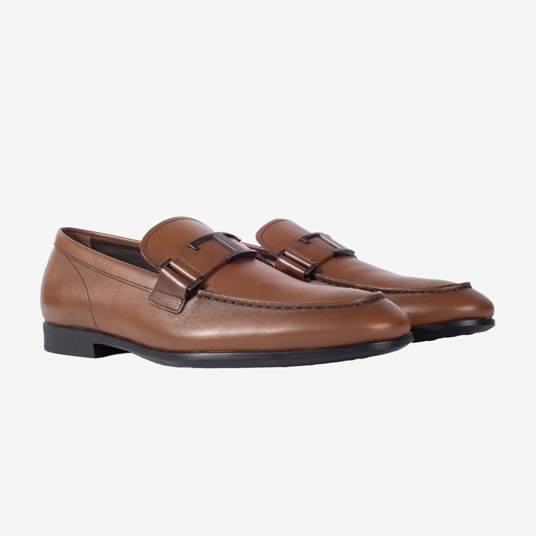 Zapato Mocasines Formales Café T.
