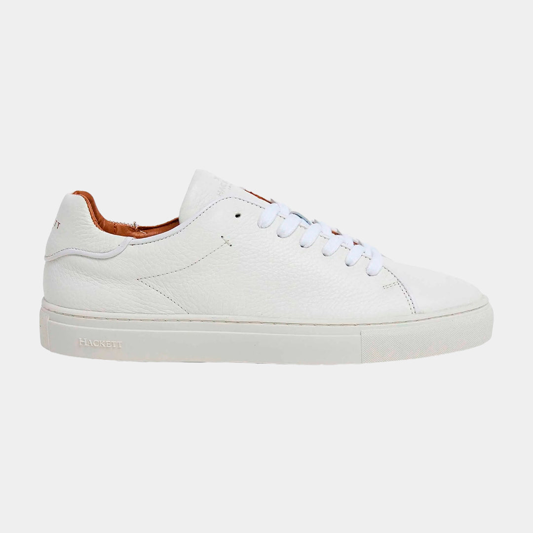 TENIS HACKETT LONDON BLANCO CUERO + POLYURE (HMS21374-800)