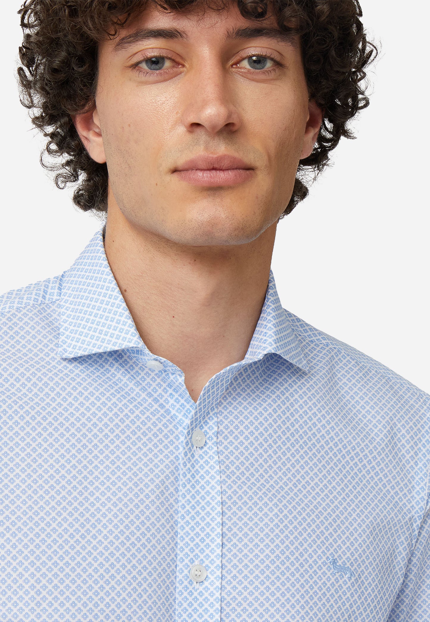 CAMISA SPORT HARMONT & BLAINE AZUL FIG ALGODON (CNM026012984I-810)
