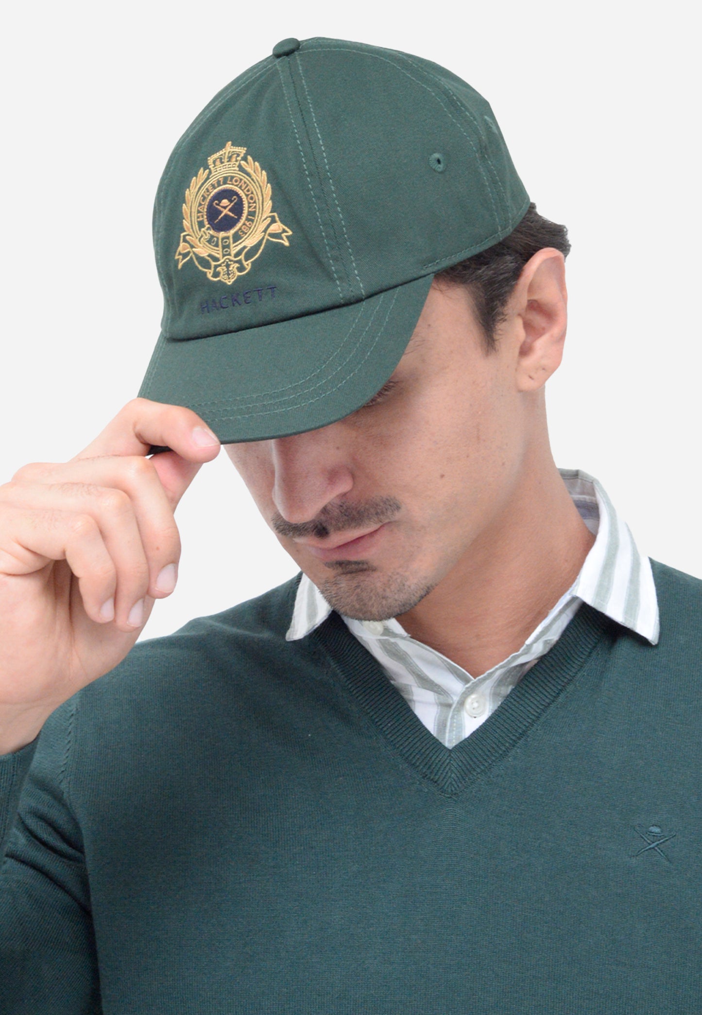 CACHUCHA HACKETT LONDON ESCUDO VERDE ALGODON (HM042532-670)