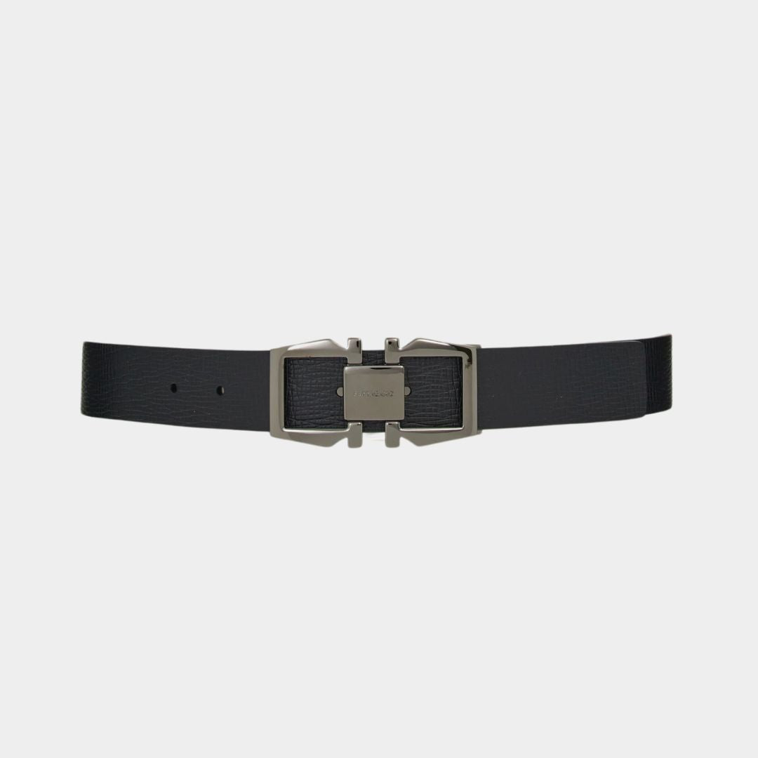 CINTURON FERRAGAMO NEGRO CAFE CUERO (764796-670251)