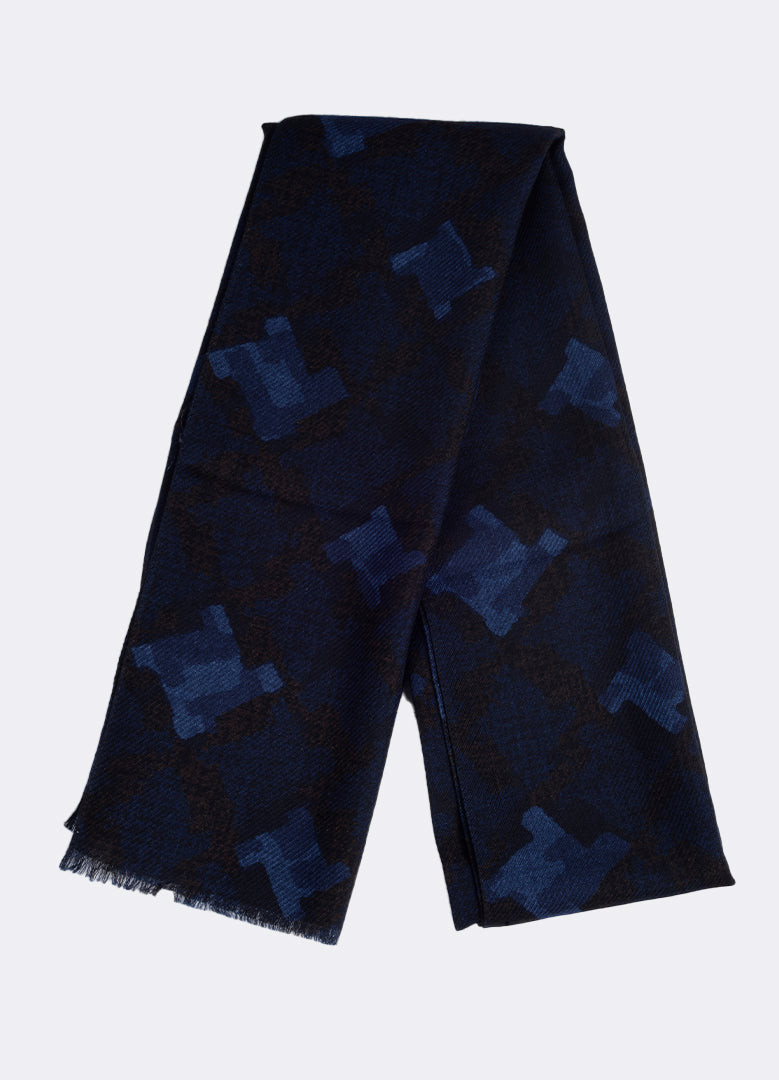 BUFANDA BOGGI AZUL/NEGRO LANA (23A06001)