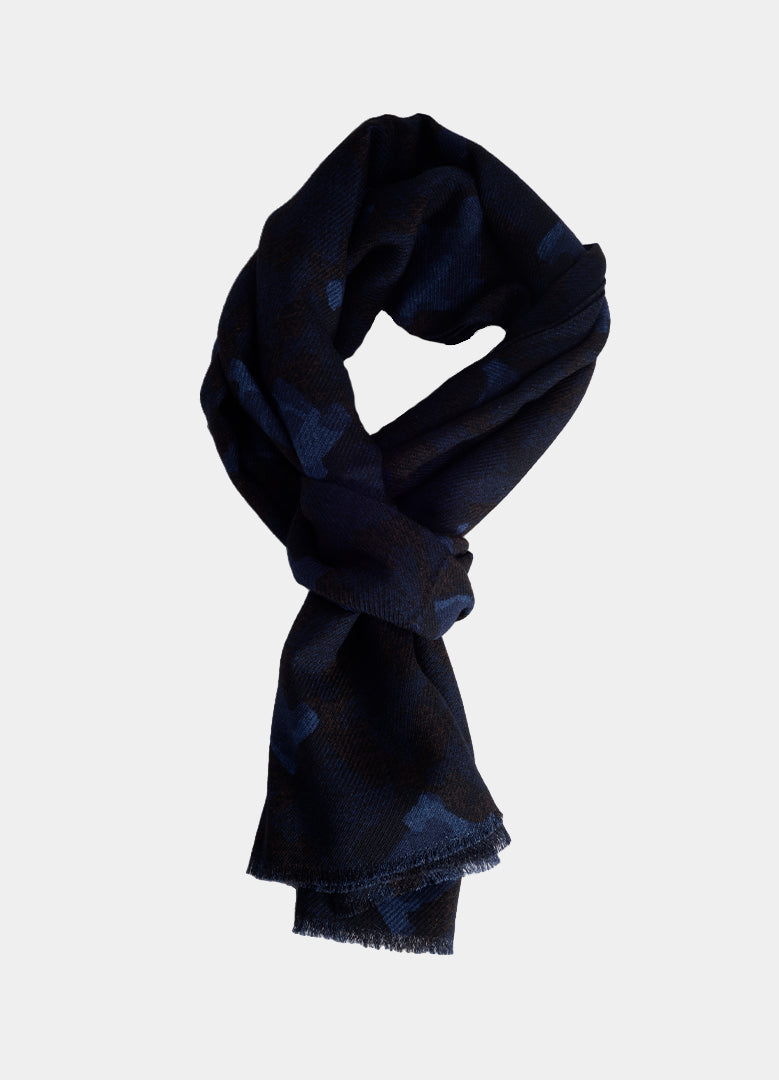 BUFANDA BOGGI AZUL/NEGRO LANA (23A06001)