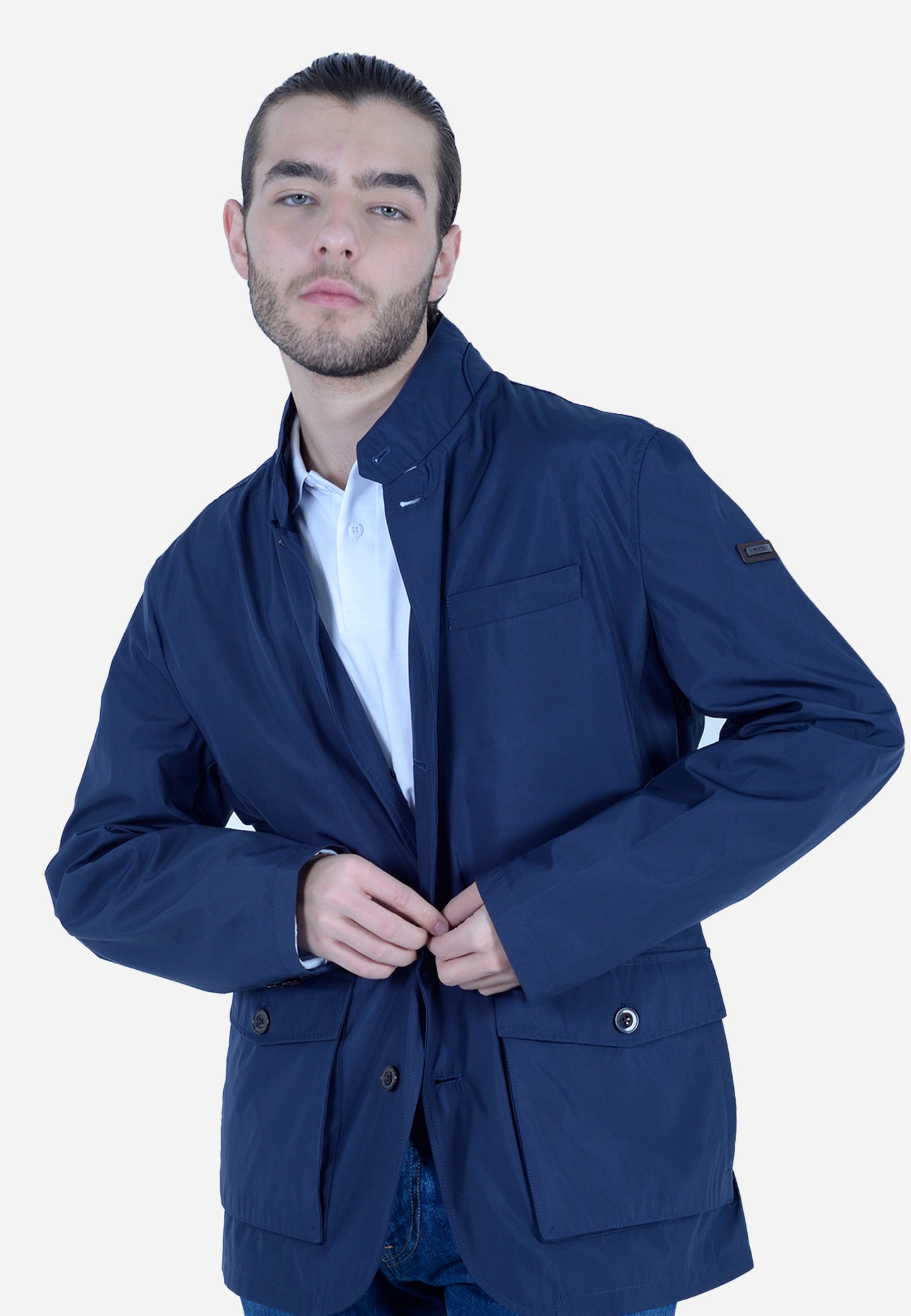 CHAQUETA HACKETT LONDON AZUL POLI + LANA (HM403079-595)