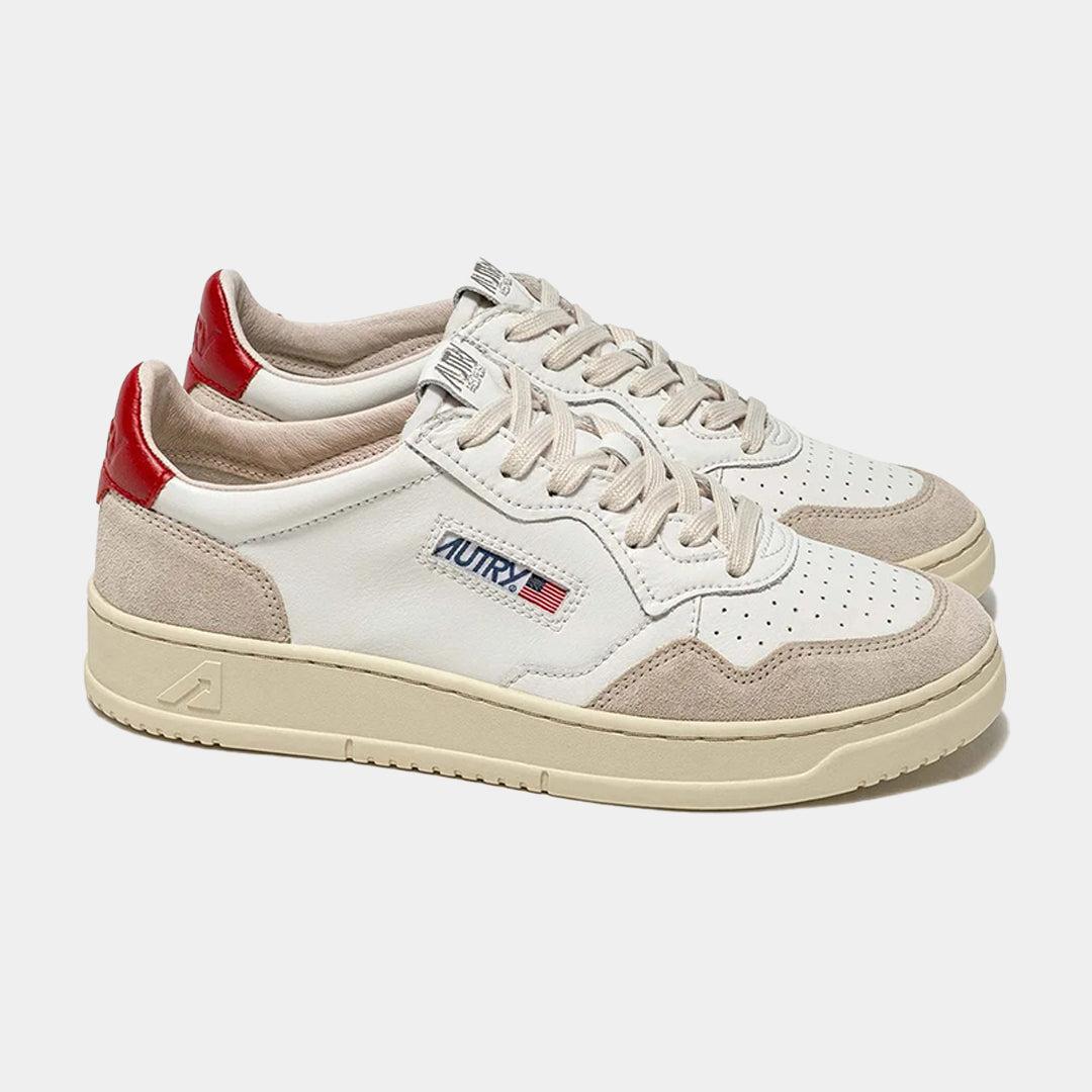 TENIS AUTRY DAMA BLANCO/ROJO CUERO (A1UNAULWLS43)