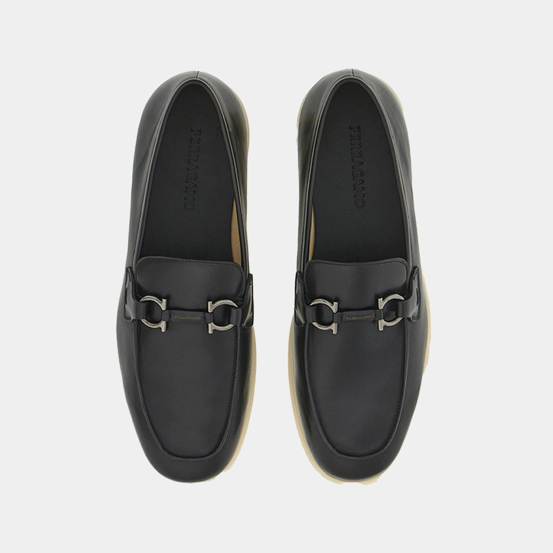 Zapato Mocasines Driver Negro en Cuero