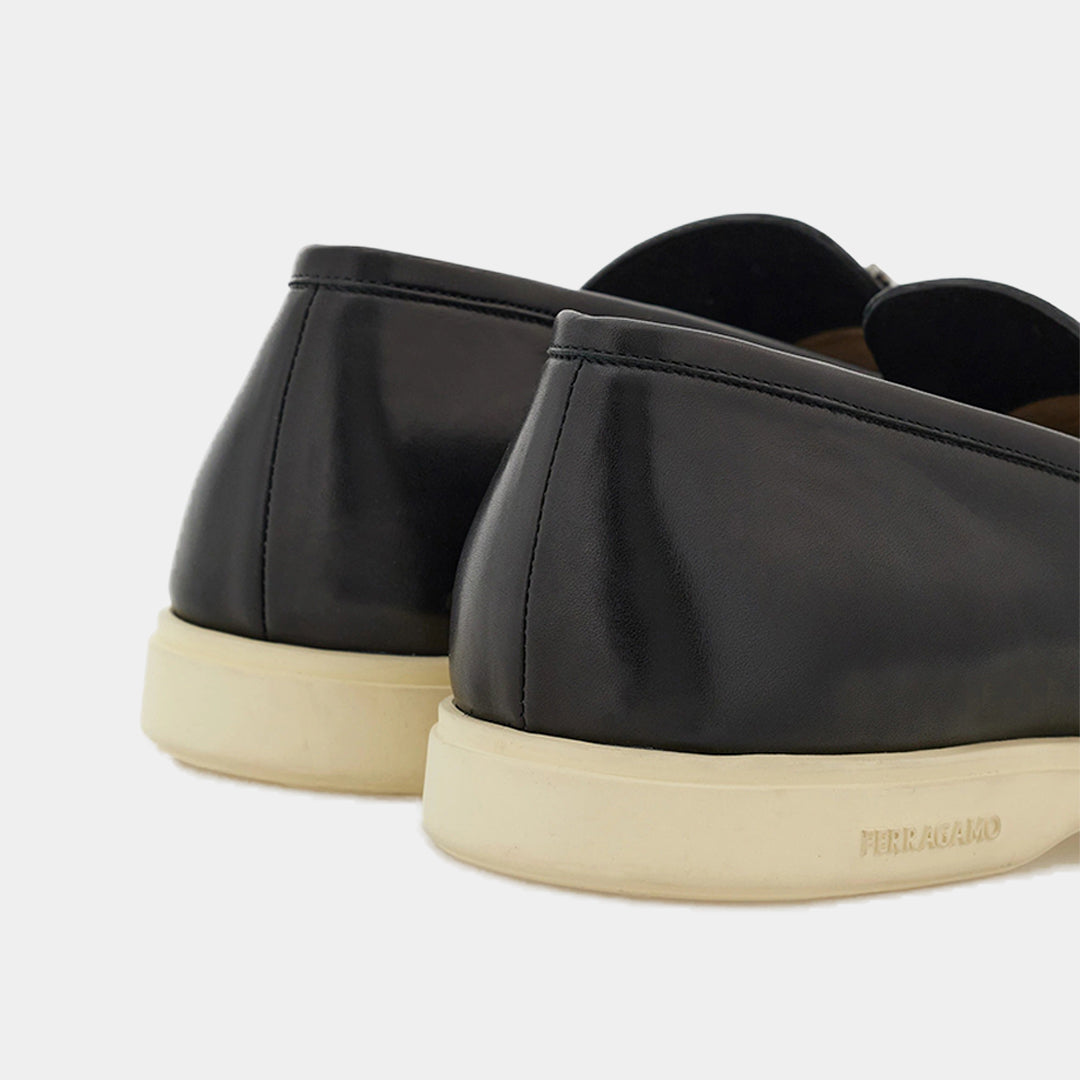 Zapato Mocasines Driver Negro en Cuero