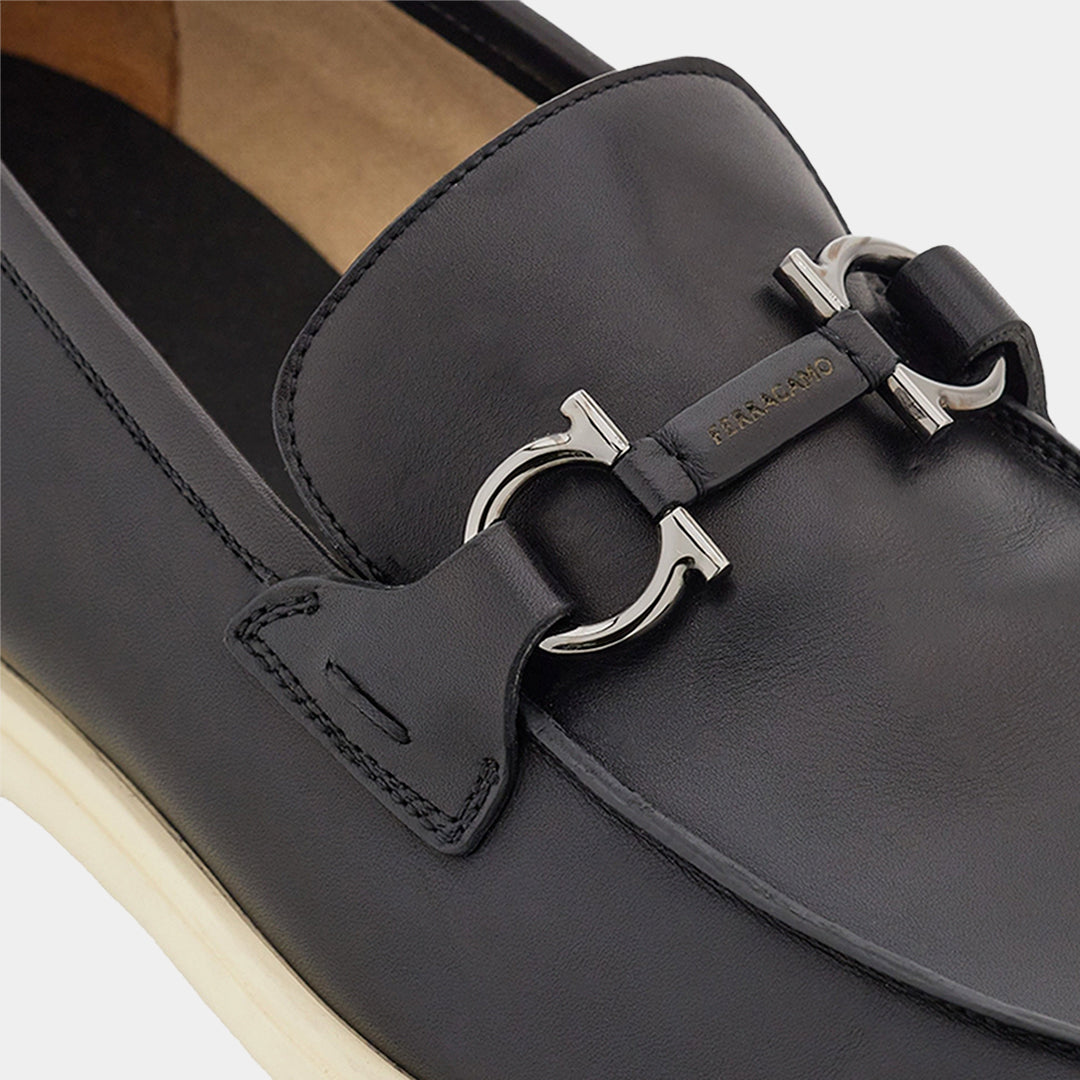 Zapato Mocasines Driver Negro en Cuero