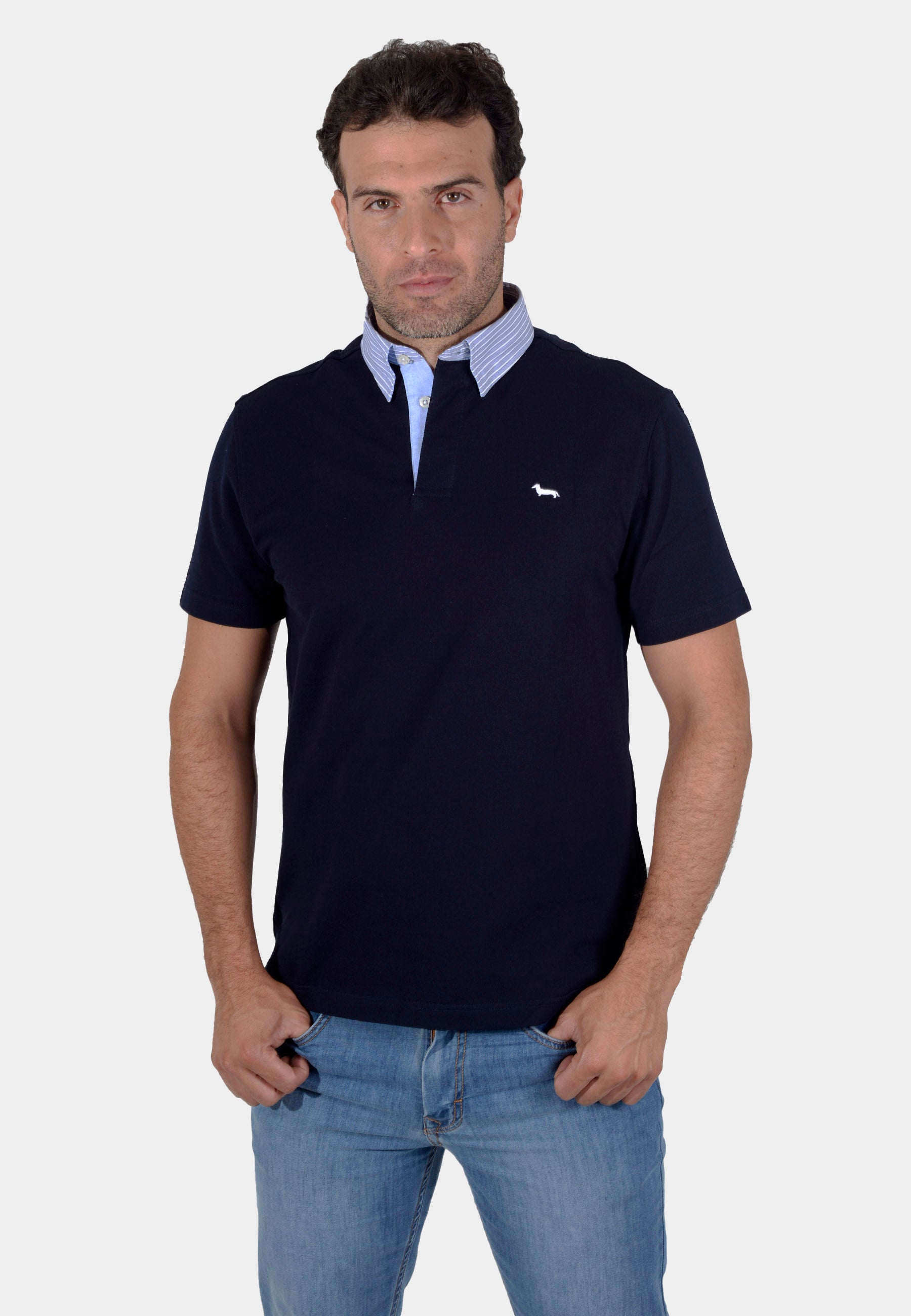 CAMISETA POLO HARMONT BLAINE AZUL ALGODON LRK003020746S05 801 Le Collezioni