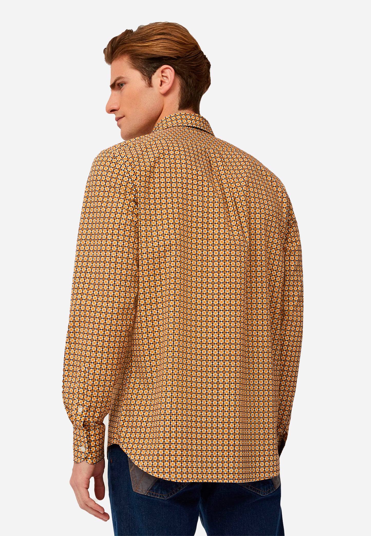 CAMISA SPORT HARMONT & BLAINE AMARILLO ALGODON (CRM026013016M-307)