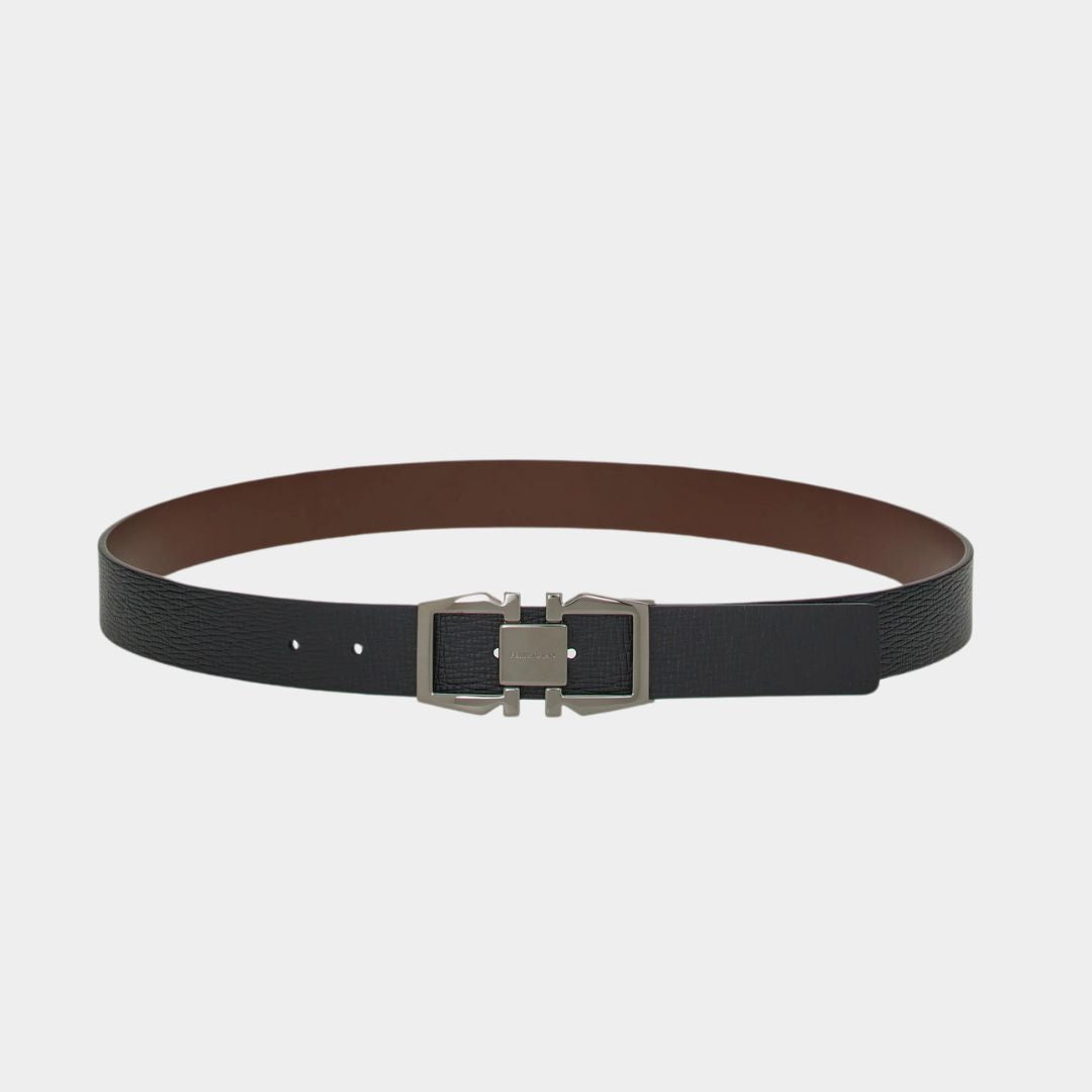 CINTURON FERRAGAMO NEGRO CAFE CUERO (764796-670251)
