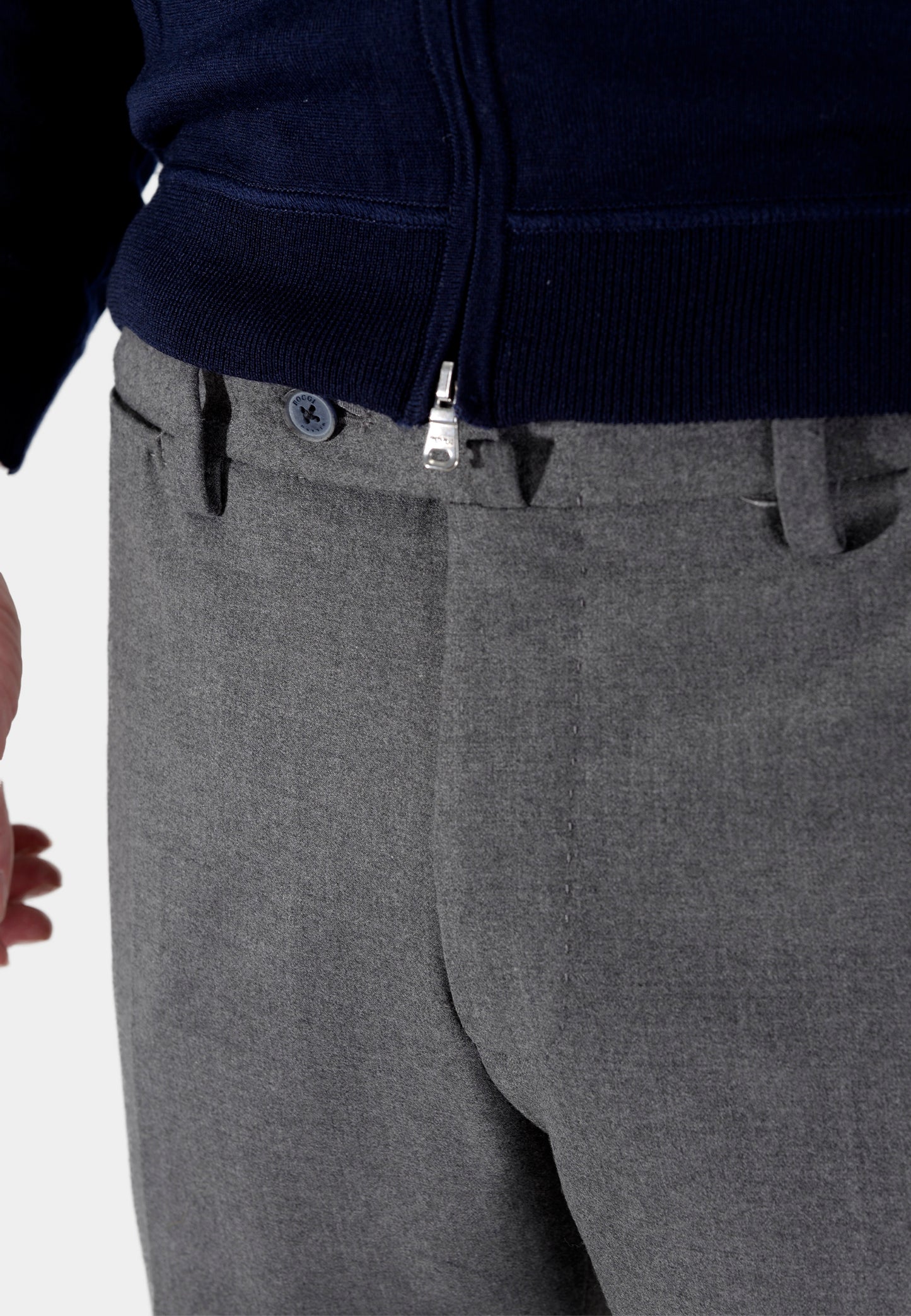 PANTALON BOGGI GRIS POLIES + LANA + ELAS T-48 (23A063702)