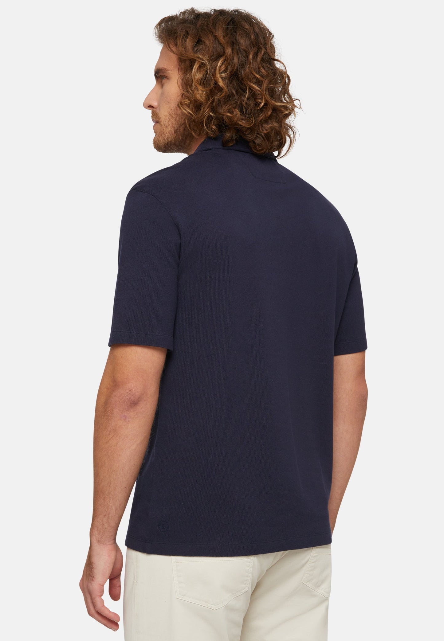 CAMISETA POLO BOGGI AZUL ALGODON