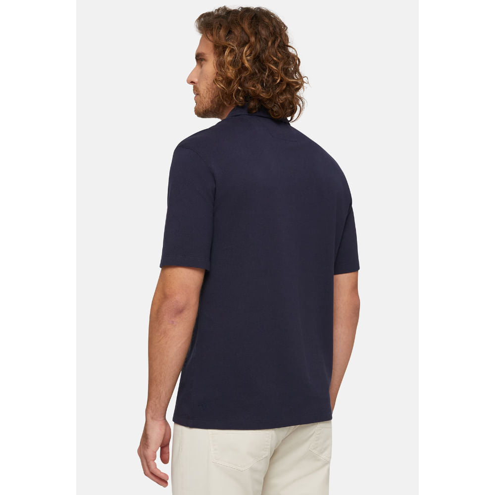 CAMISETA POLO BOGGI AZUL ALGODON