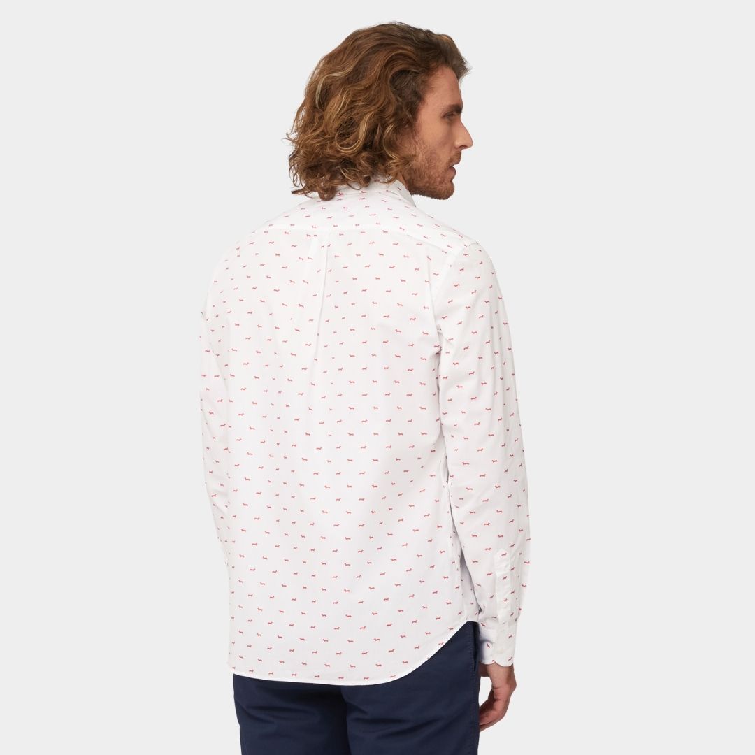 Camisa de Micro-Estampado "Punto y Estilo" H&B