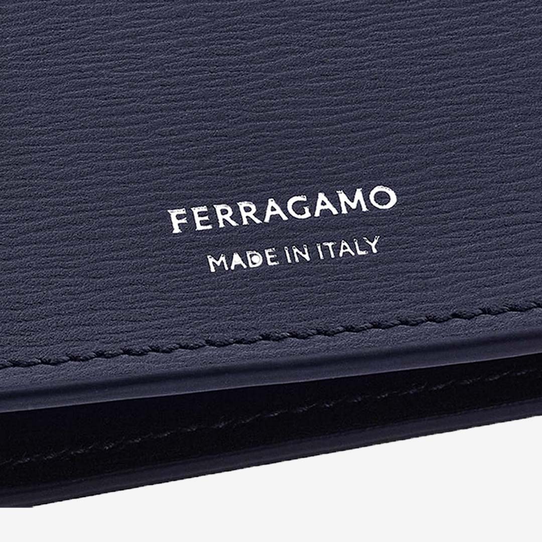 Billetera Clásica Azul de Cuero