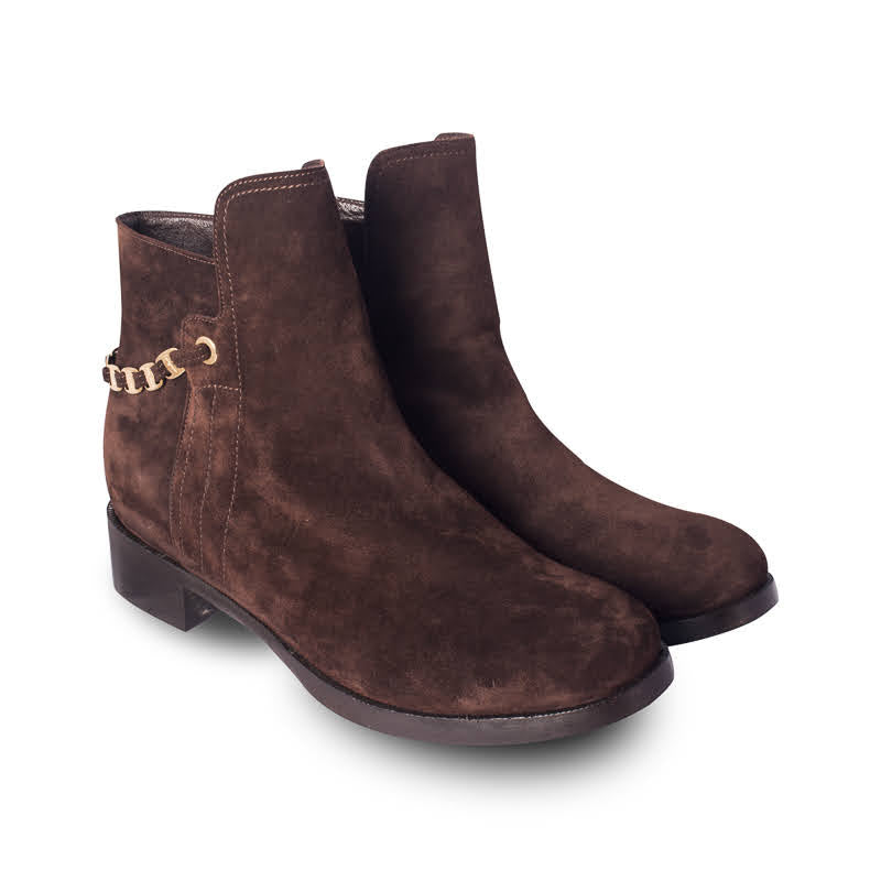 BOTAS FERRAGAMO DAMA NANDINO CAFE GAMUZA (598844-NANDINO-CAFE )