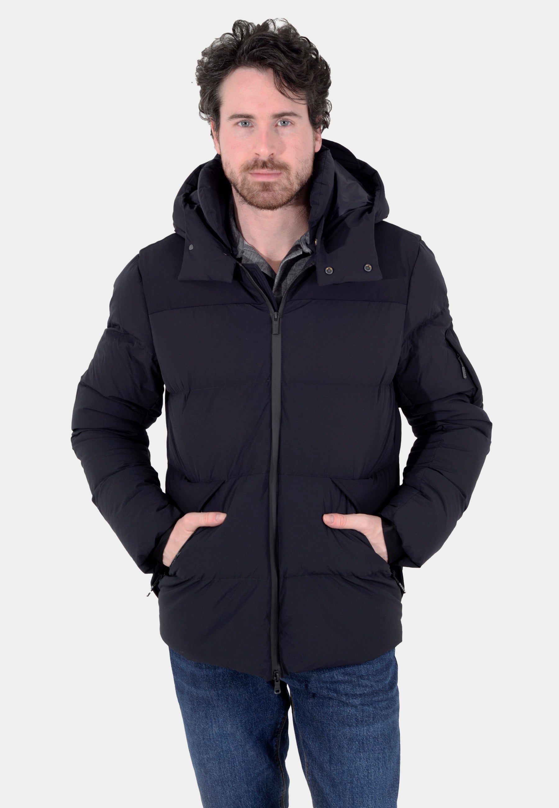 Chaqueta Acolchada Hombre Negra B.