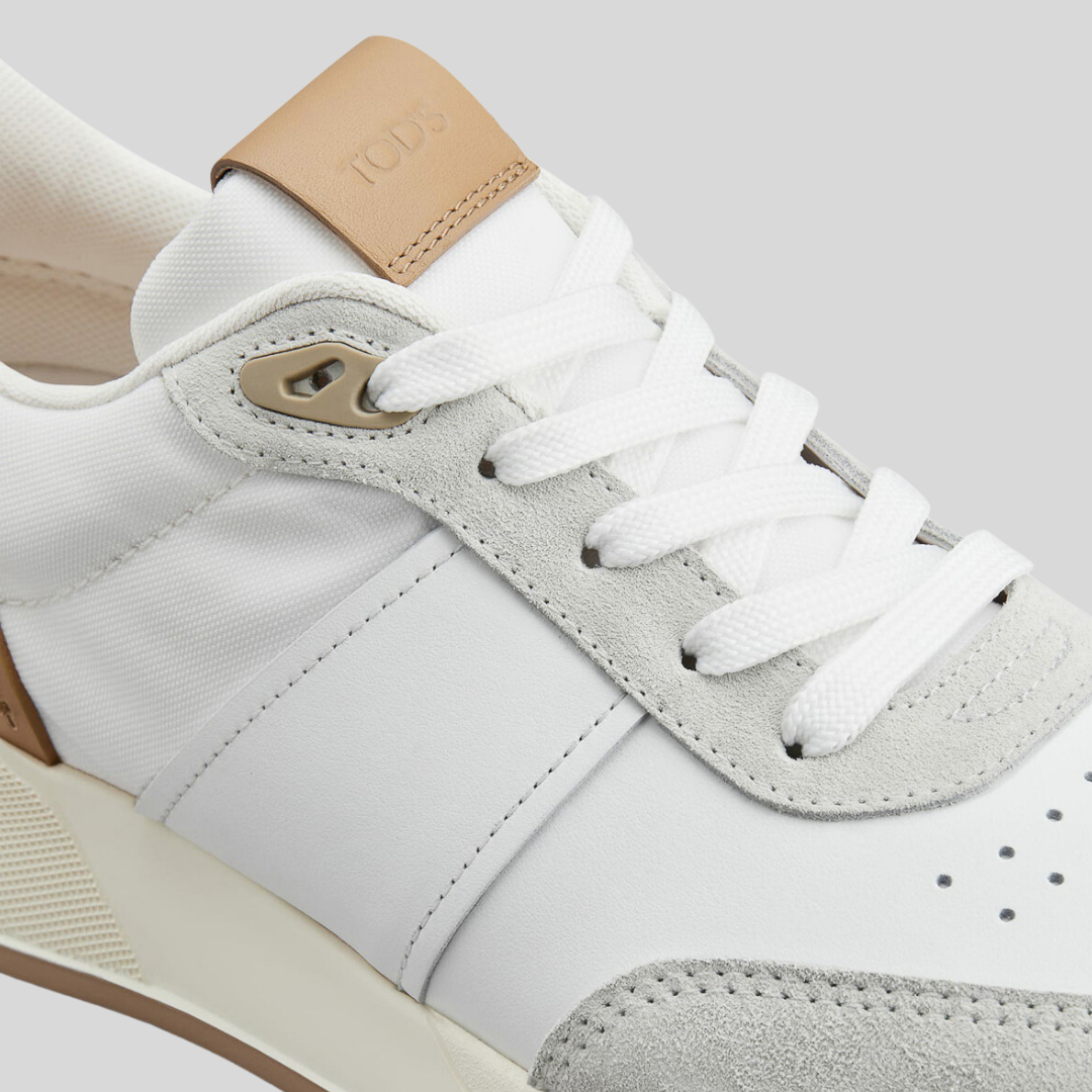 Tenis Hombre Blanco Cuero/Tejido T.