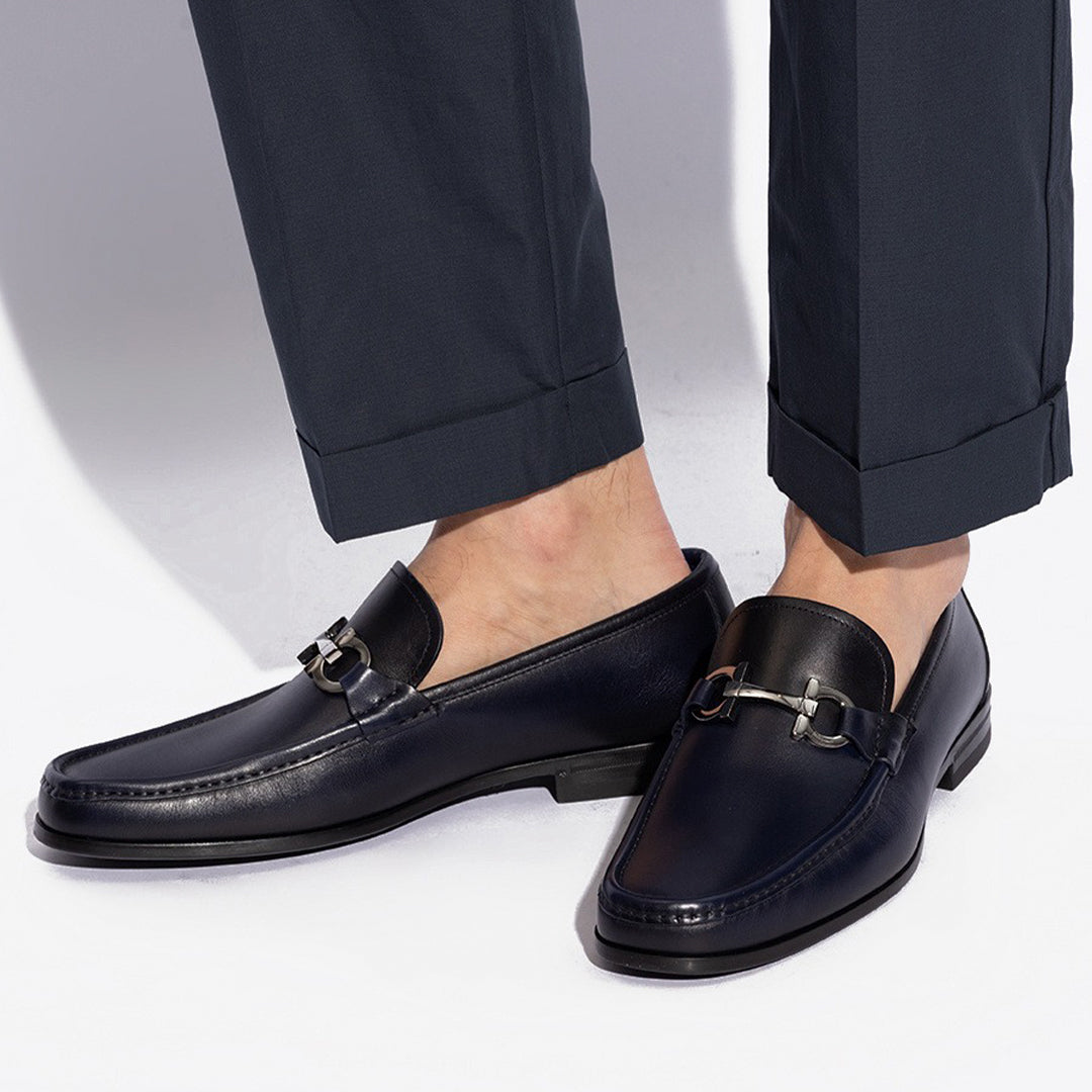 ZAPATO FERRAGAMO AZUL CUERO (769877-GRANDIOSO2)