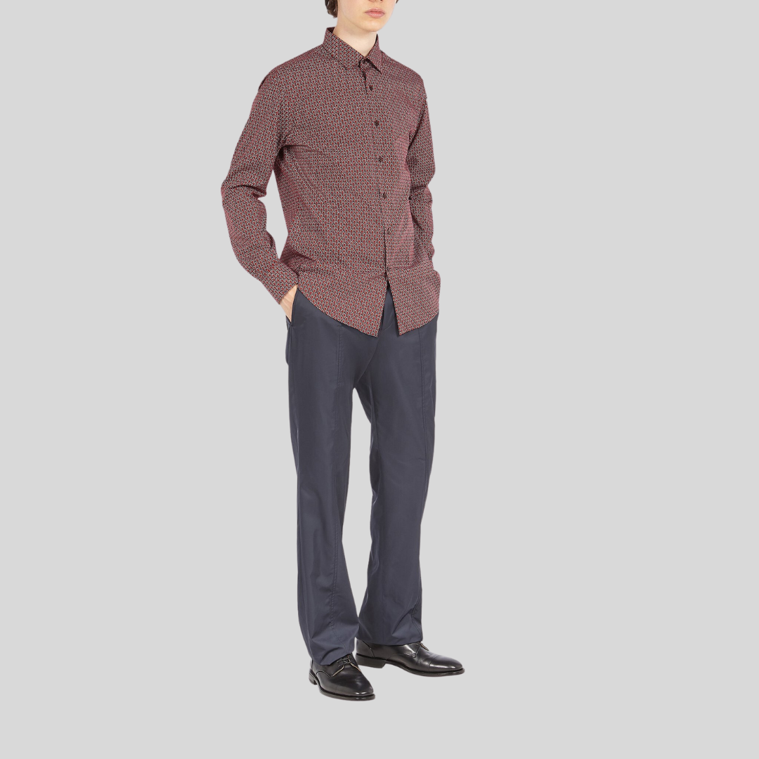 CAMISA SPORT FERRAGAMO ROJO LOGO ALGODON (759139-140342)