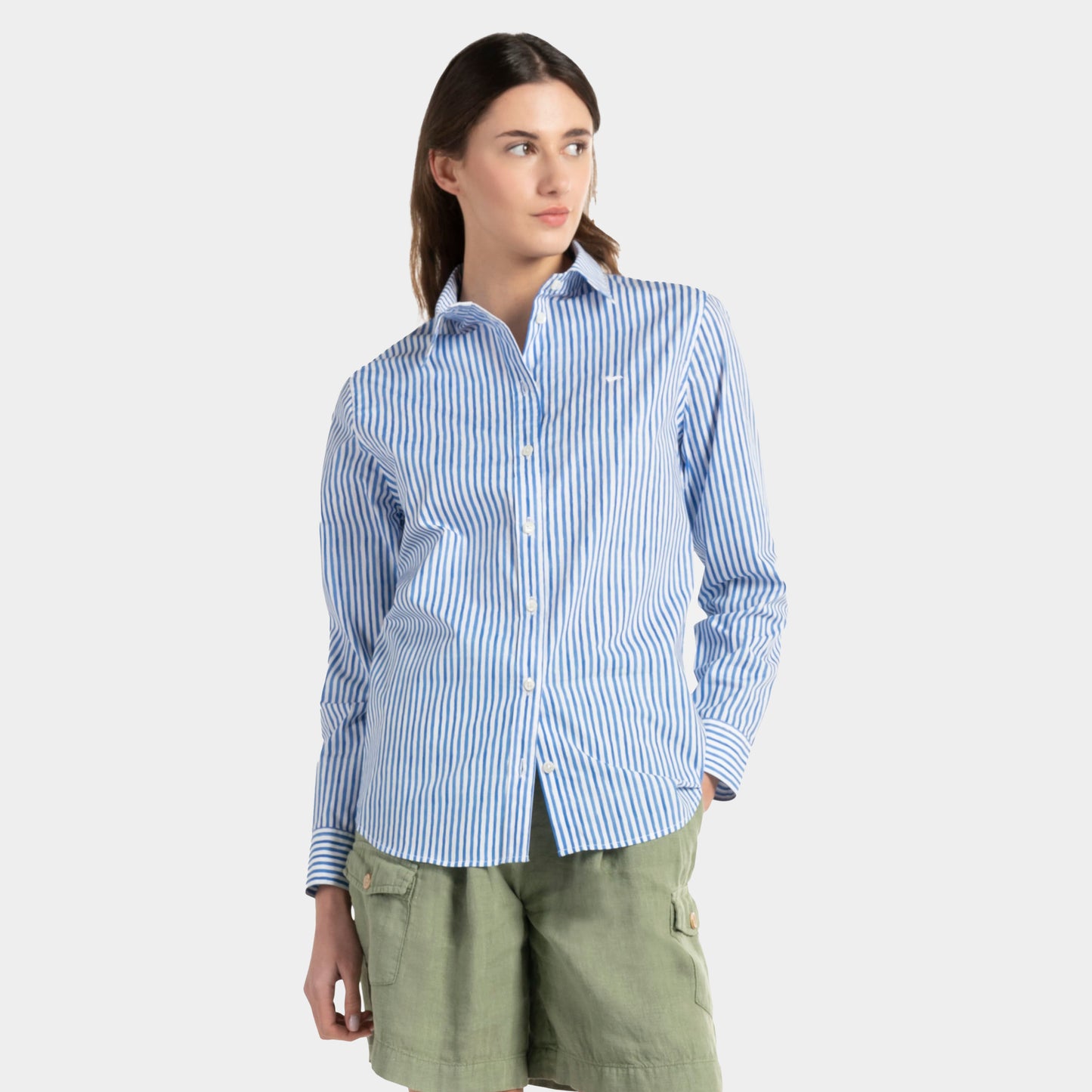 BLUSA HARMONT DAMA RYAS AZUL ALGODON (C0JDA5012385-819)