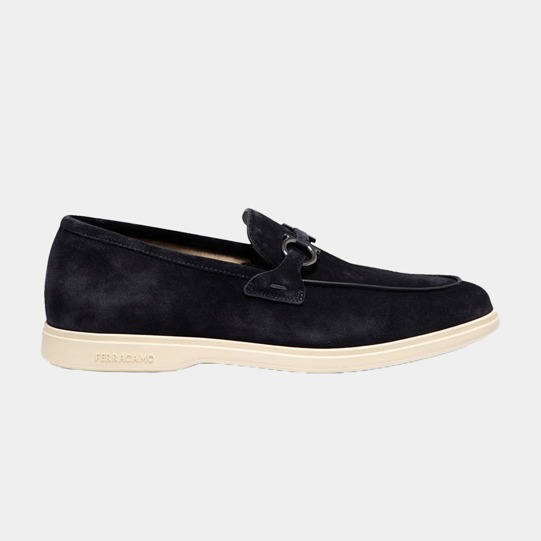 Zapato Mocasines informales Gancini Azul Gamuza S.F.
