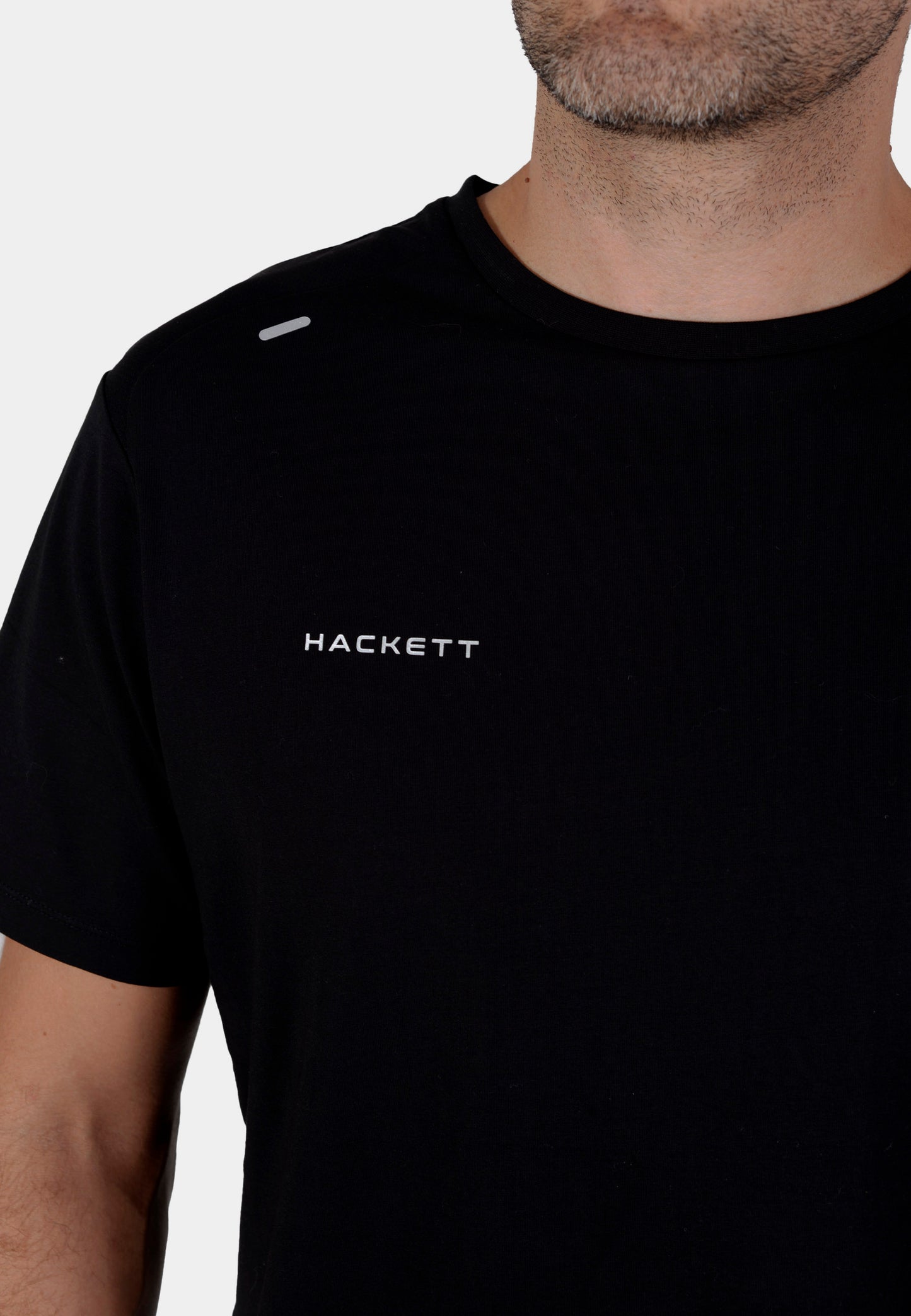 CAMISETA T-SHIRTS HACKETT NEGRO 95% COTTON, 5% ELASTANE (HM500760-999)