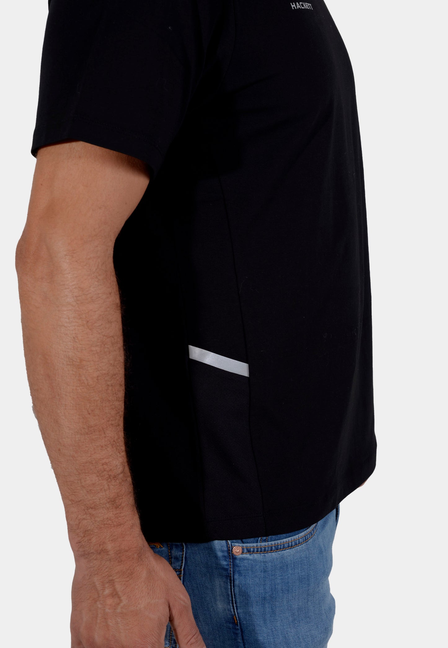 CAMISETA T-SHIRTS HACKETT NEGRO 95% COTTON, 5% ELASTANE (HM500760-999)