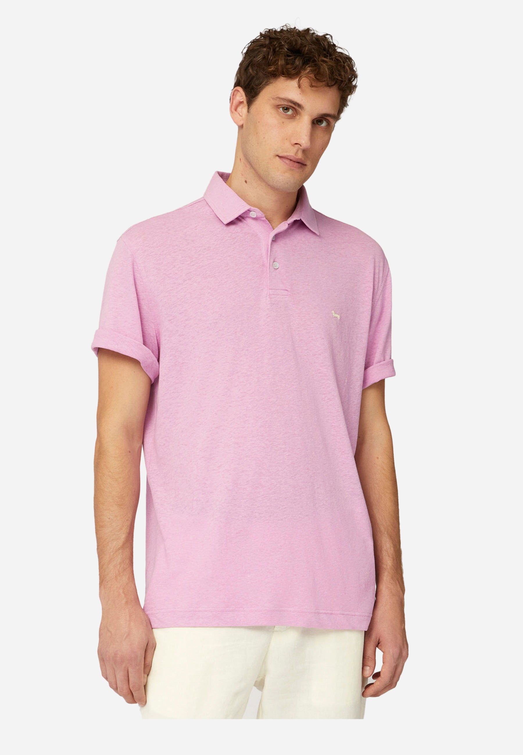 Camisa Polo Piqué Rosa H&B