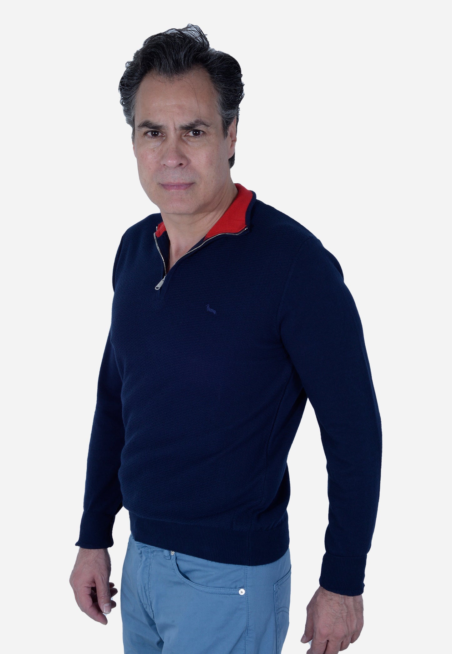 SWETER HARMONT & BLAINE AZUL ALGODÓN (HRL622030763-828)