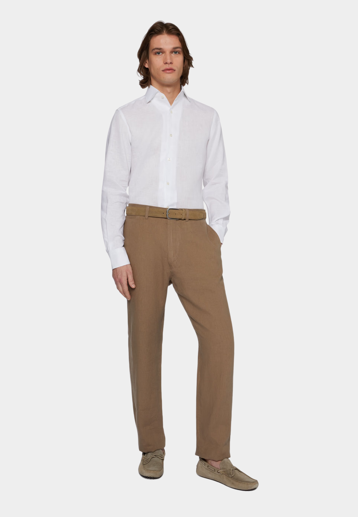 CAMISA SPORT BOGGI BLANCO LINO