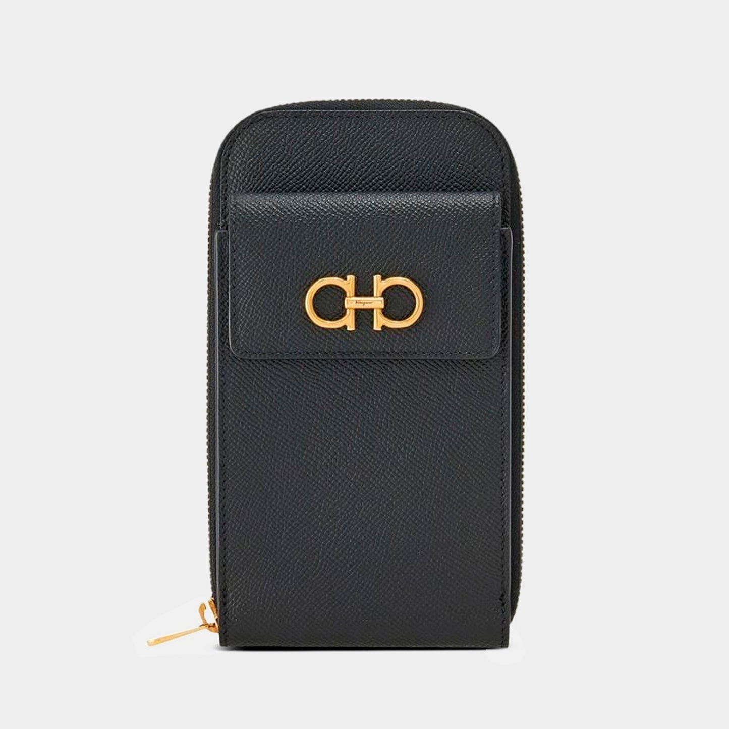 PORTA CELULAR FERRAGAMO NEGRO DAMA 100% piel (755308-220375)