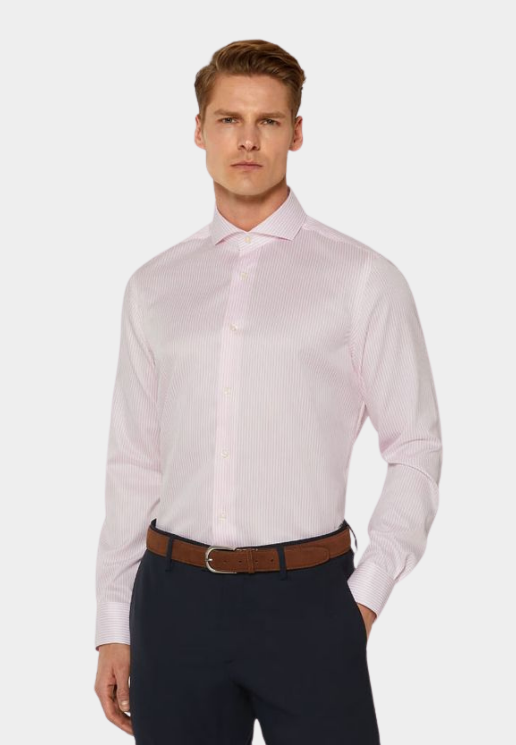 Camisa Clasic Rosada con Mircrorayas
