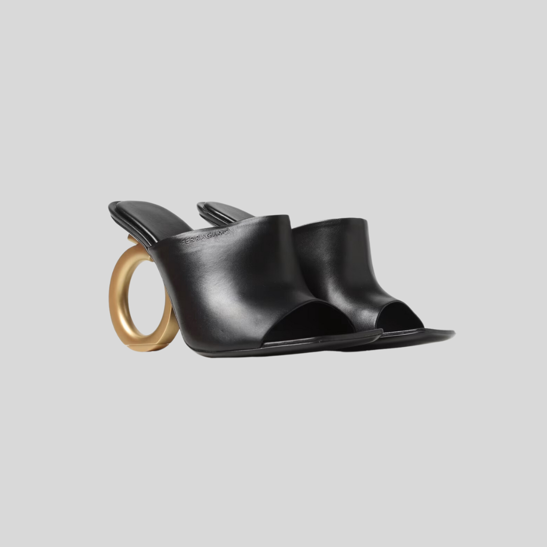 Sandalias Color Negro Elina Mules S.F.