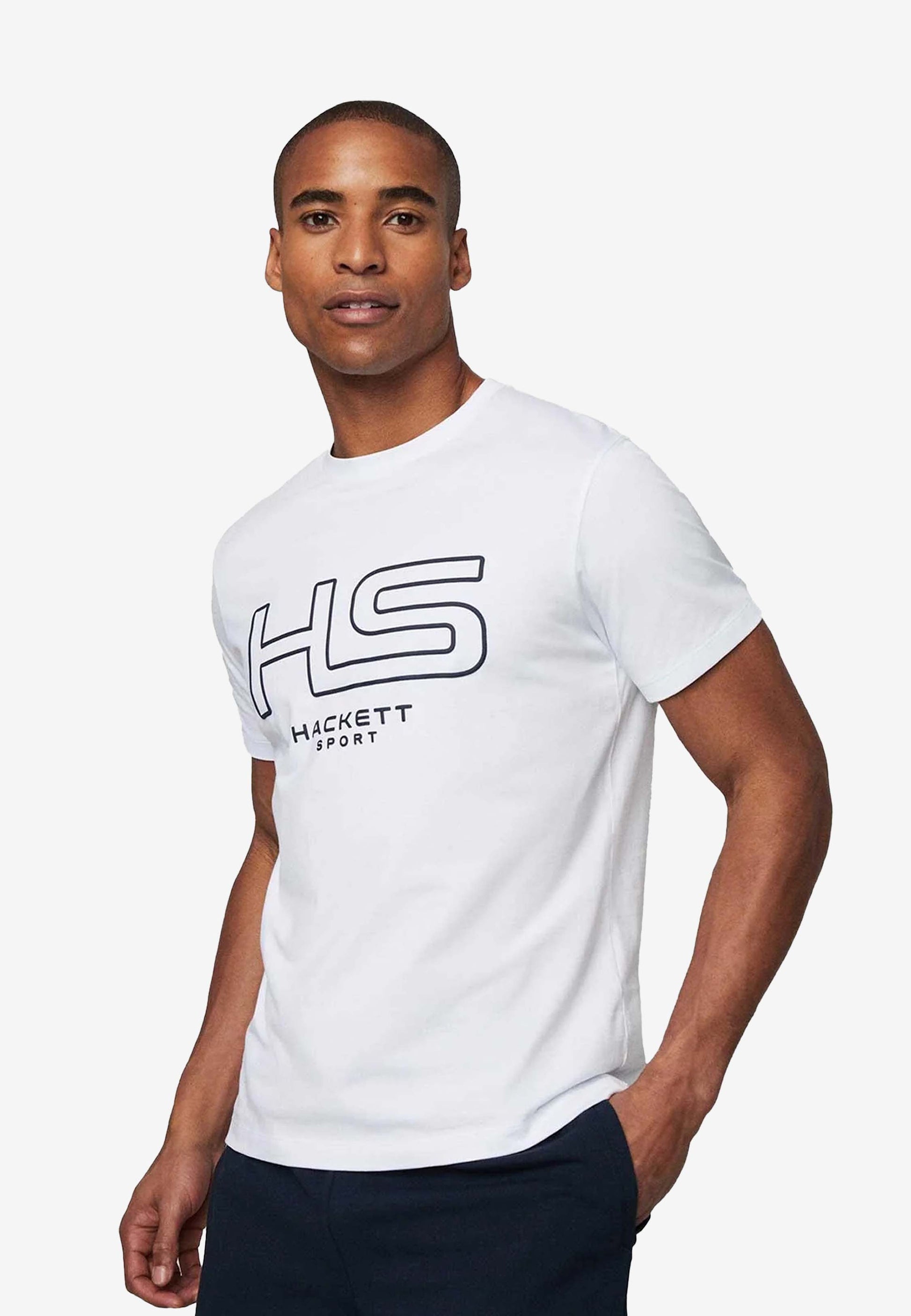 CAMISETA-TSHIRT HACKETT LONDON BLANCO ALGODON (HM500804-800)