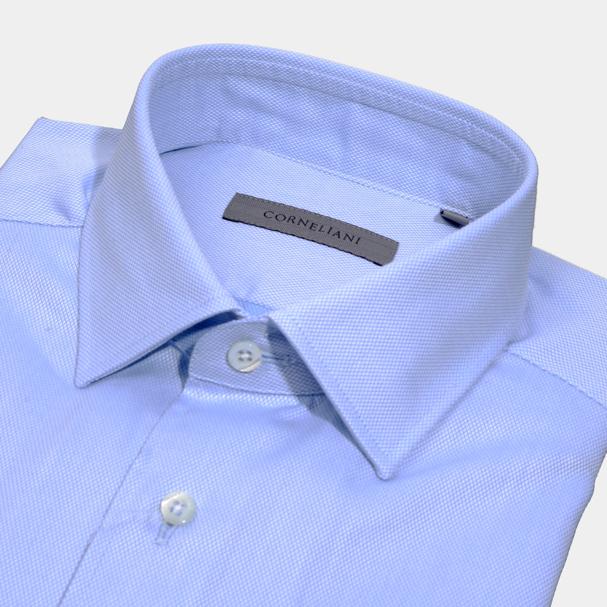 Camisa Sport Azul Cielo Micro Motivo All-Over H&B