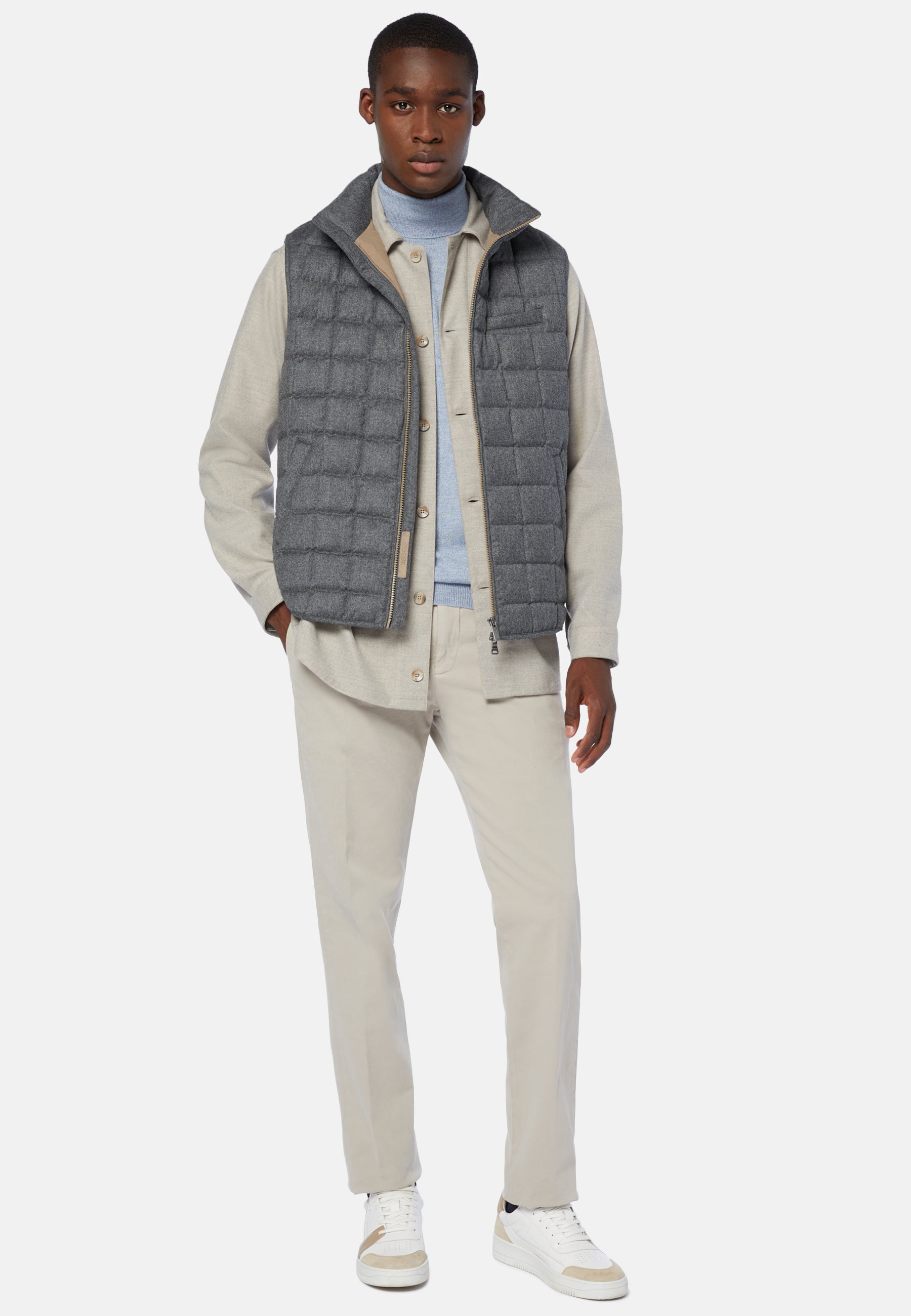 CHALECO BOGGI GRIS algodon+poly (23A048303)