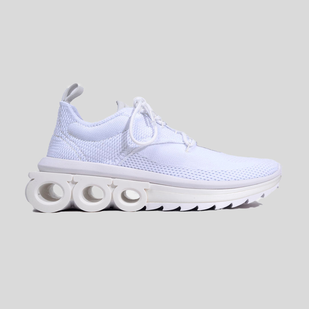 TENIS FERRAGAMO DAMA BLANCO FABRIC + PL (760870-NIMA KNIT1)