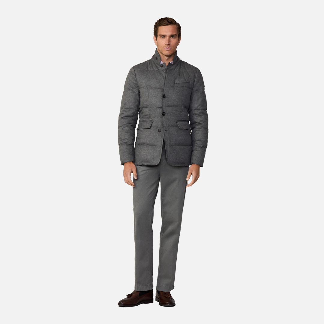 Chaqueta Flannel Blazer Gris H.L.