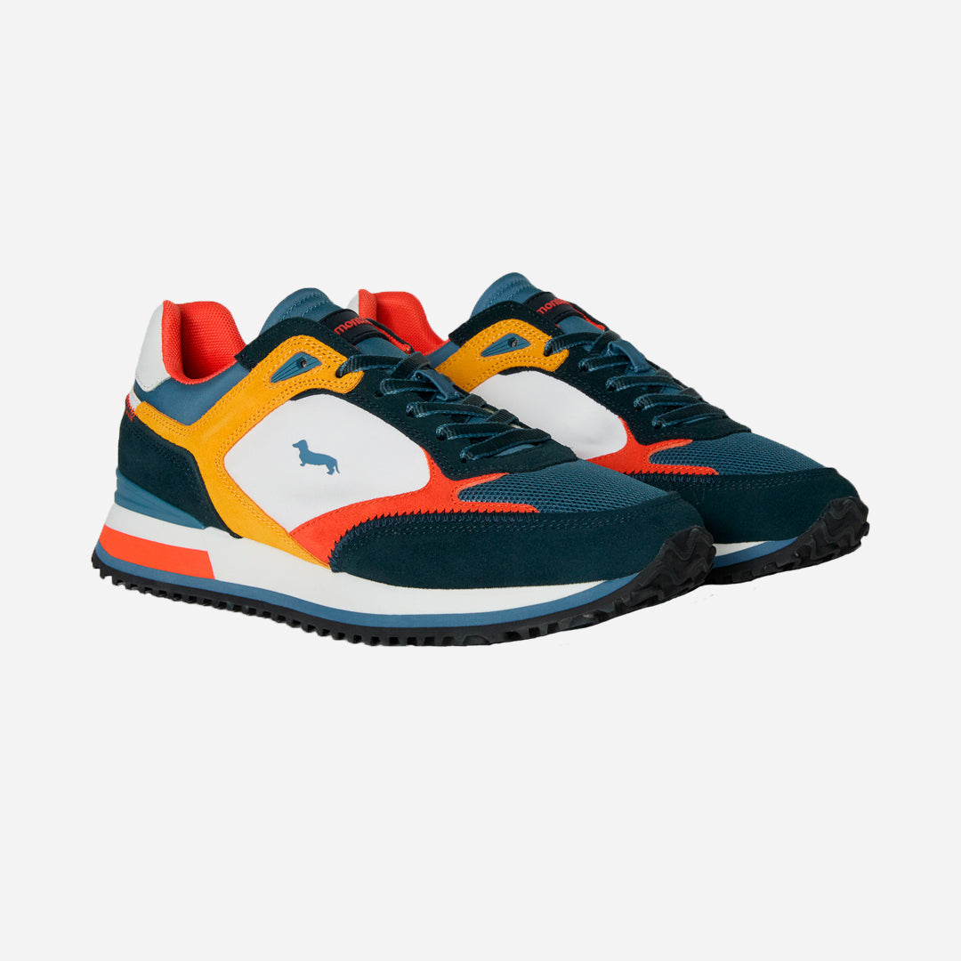 Sneaker Azul/Amarillo/Rojo Hombre Logo H&B