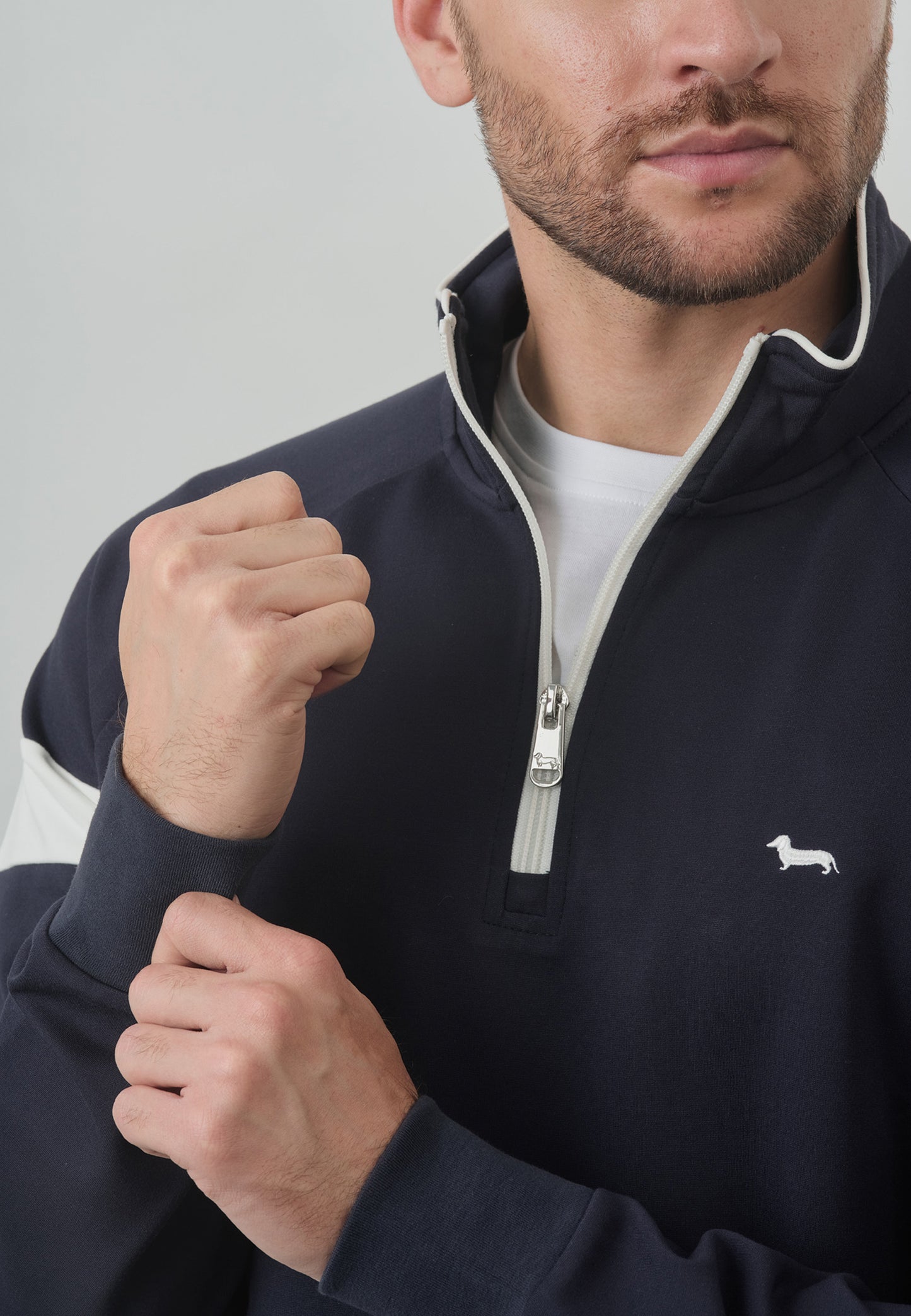 SWATSHIRT HARMONT ZIP , 801 BLU NAVY (FRJ128021167-801)